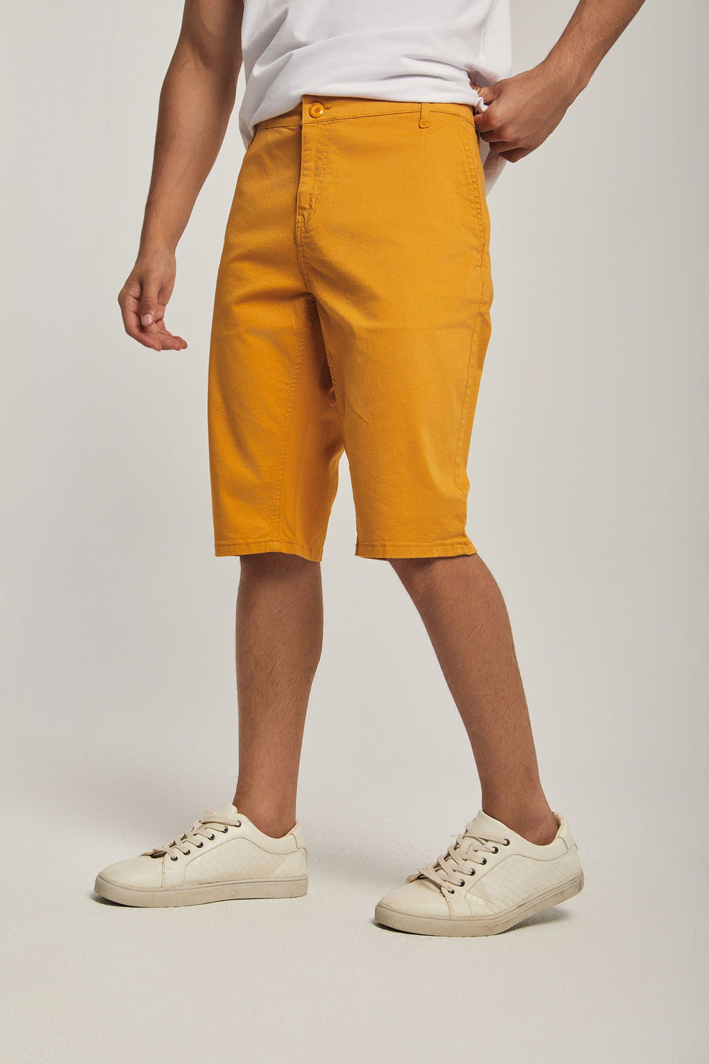 Men Shorts Regular Fit Cotton Chino orange