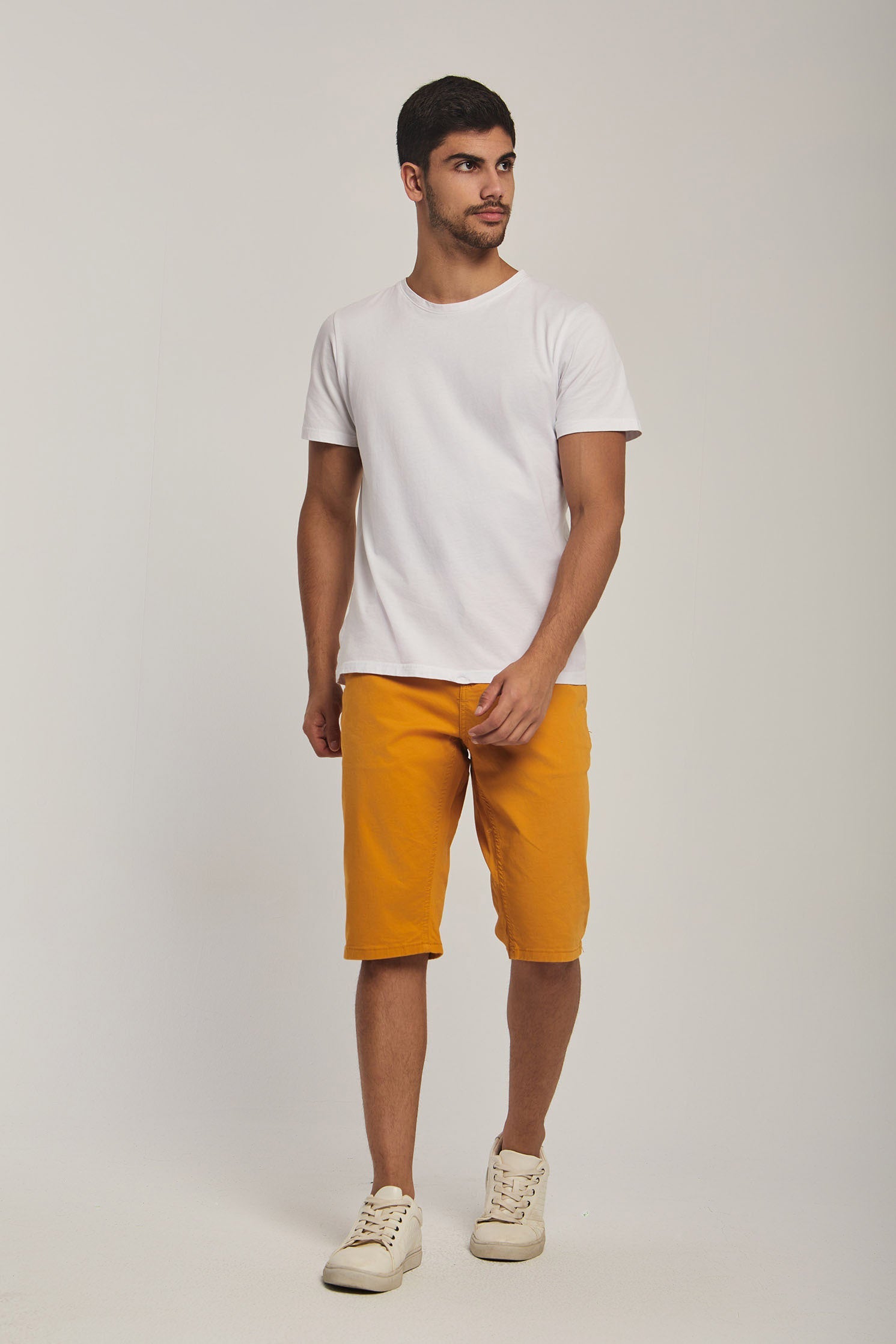 Men Shorts Regular Fit Cotton Chino orange