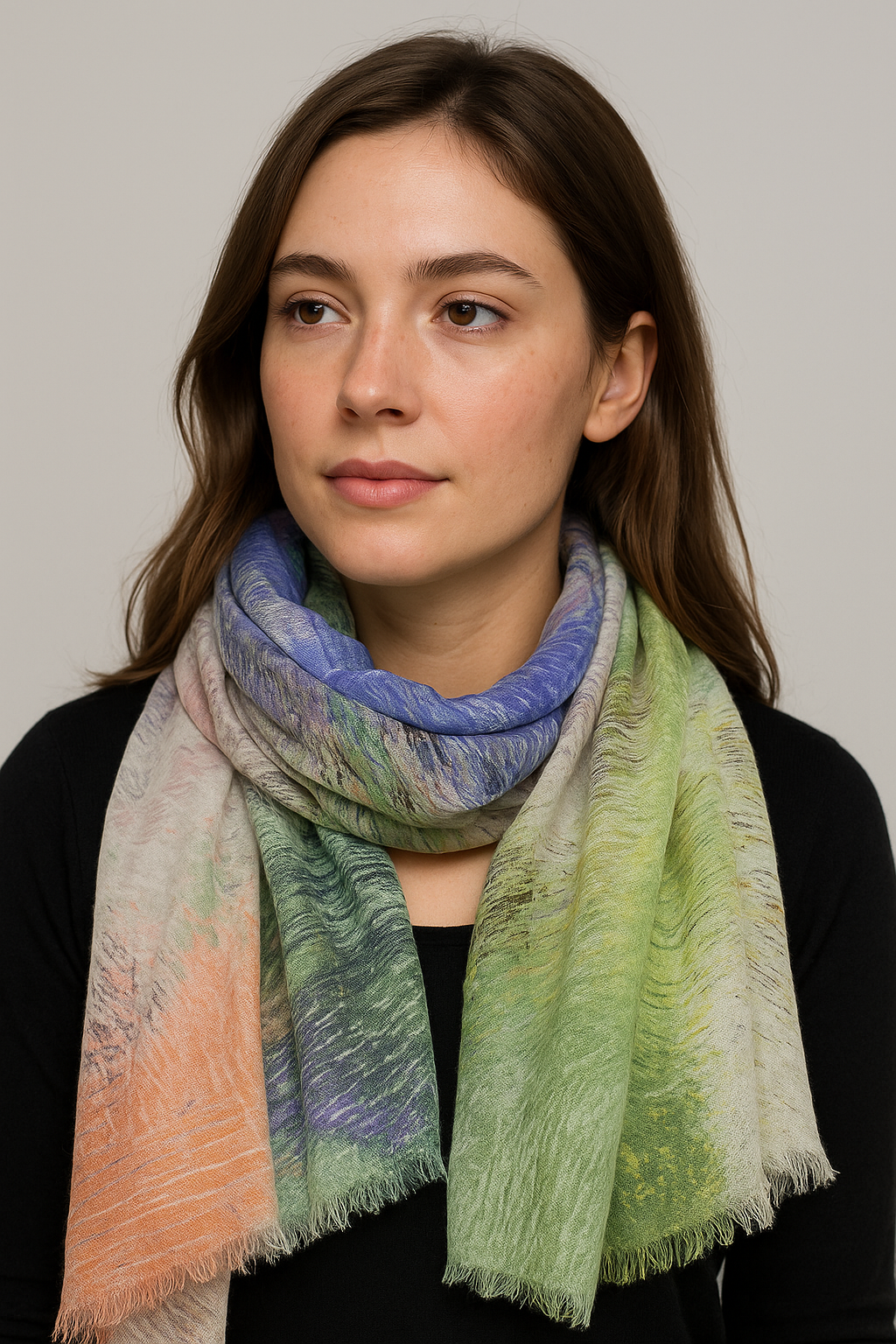 Patterned Scarf with Colors