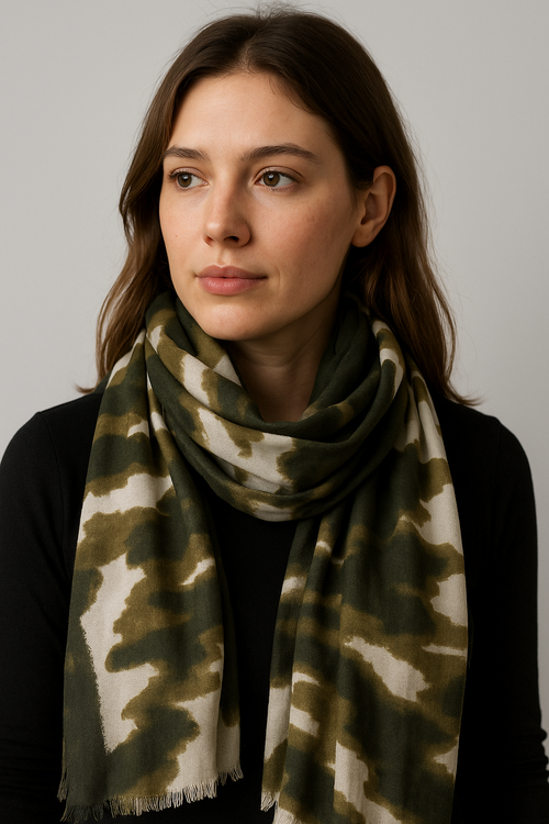 Allover Tie-Dye Winter Scarf