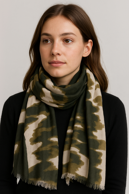 Allover Tie-Dye Winter Scarf