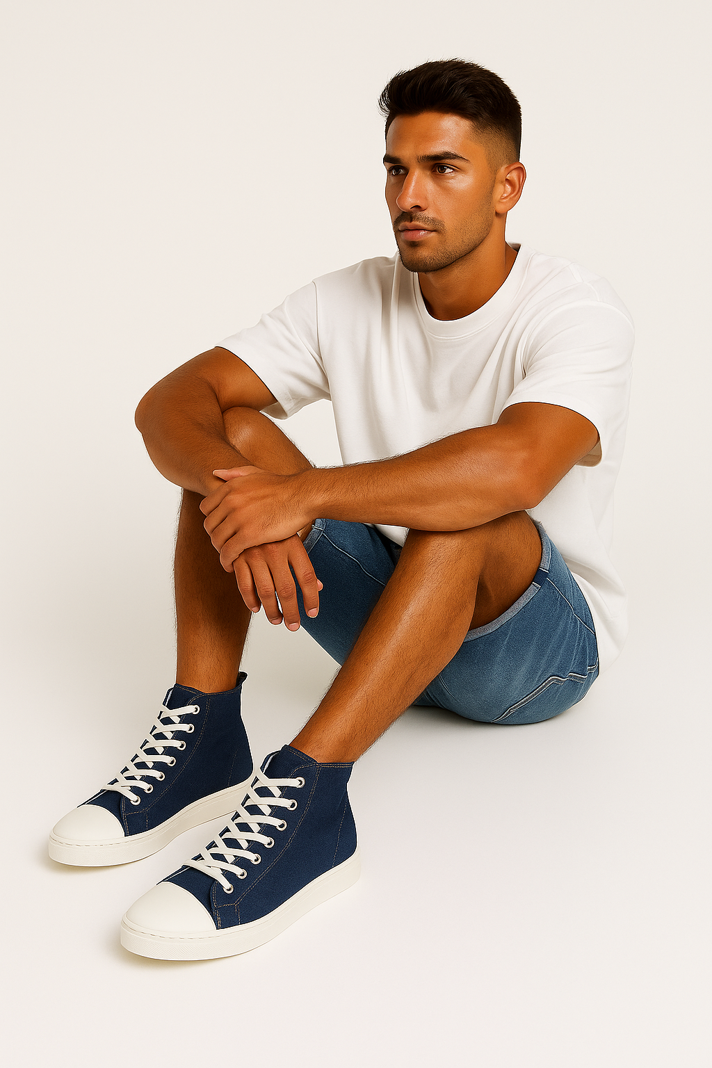 Men  Shoes Half Boot Navy