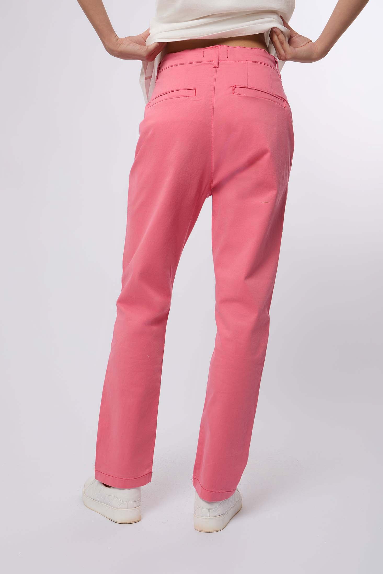 Women Pant  Chino Basic Pink