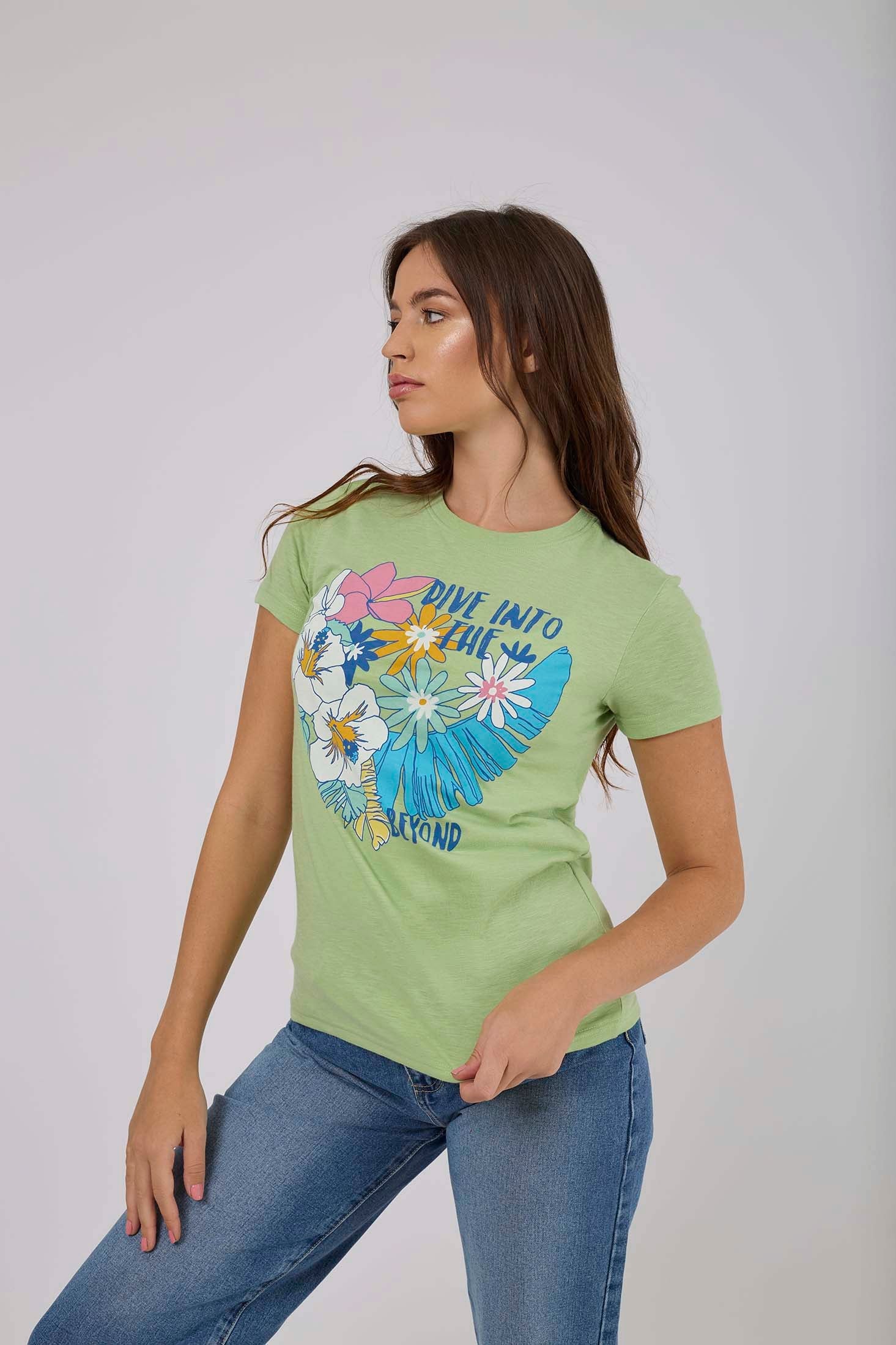 Women T-Shirt Short Sleeve  - Green