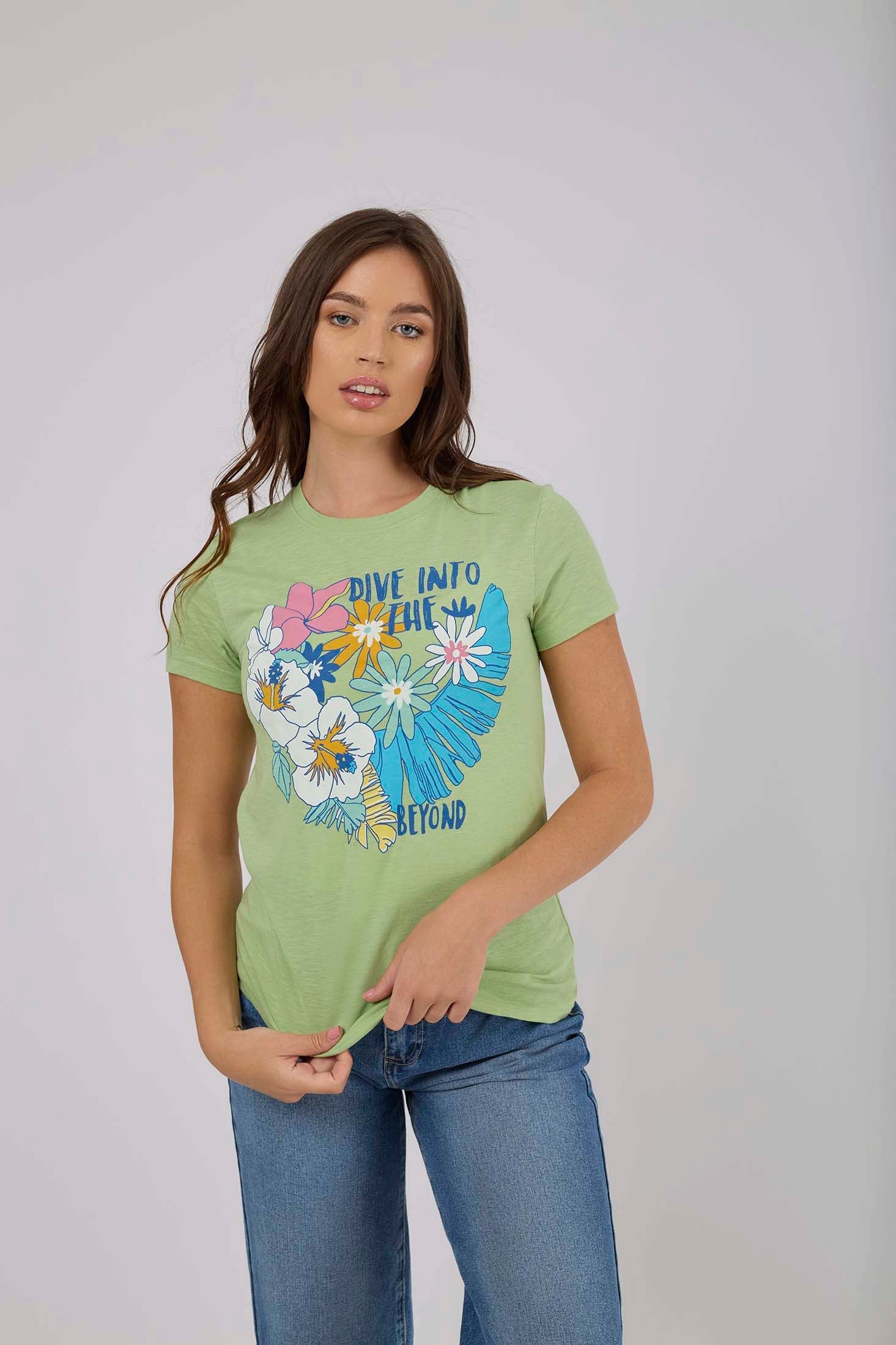 Women T-Shirt Short Sleeve  - Green