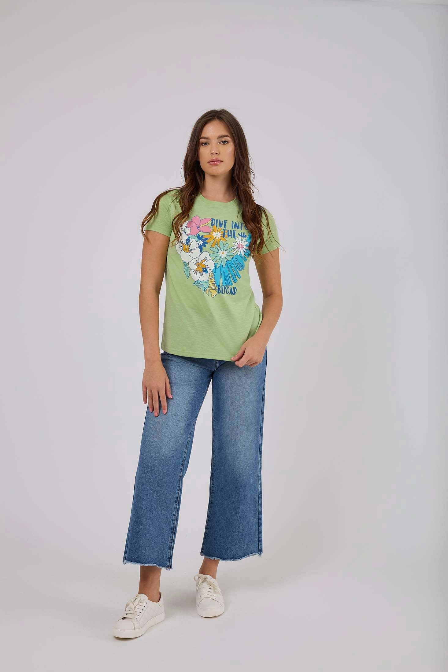 Women T-Shirt Short Sleeve  - Green