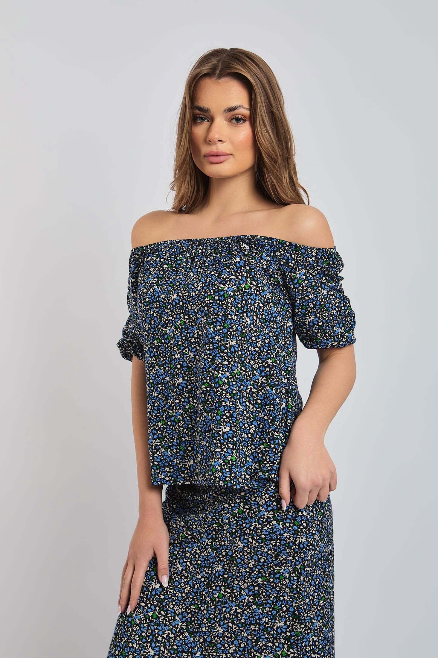 Women Blouse Viscose Short Sleeves Multicolor