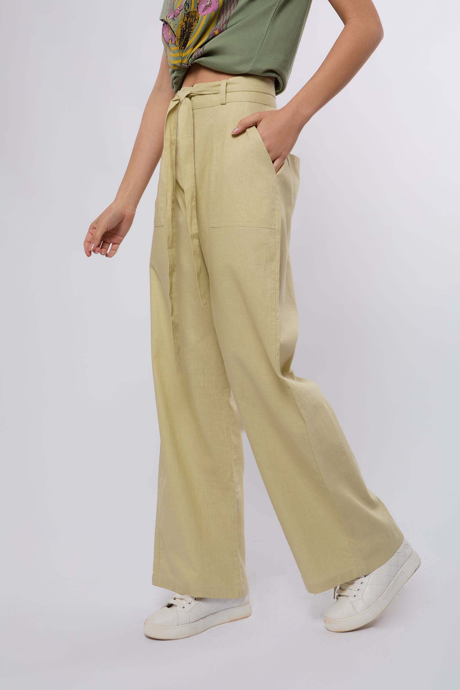 Women Pant Comfy Fit Khaki