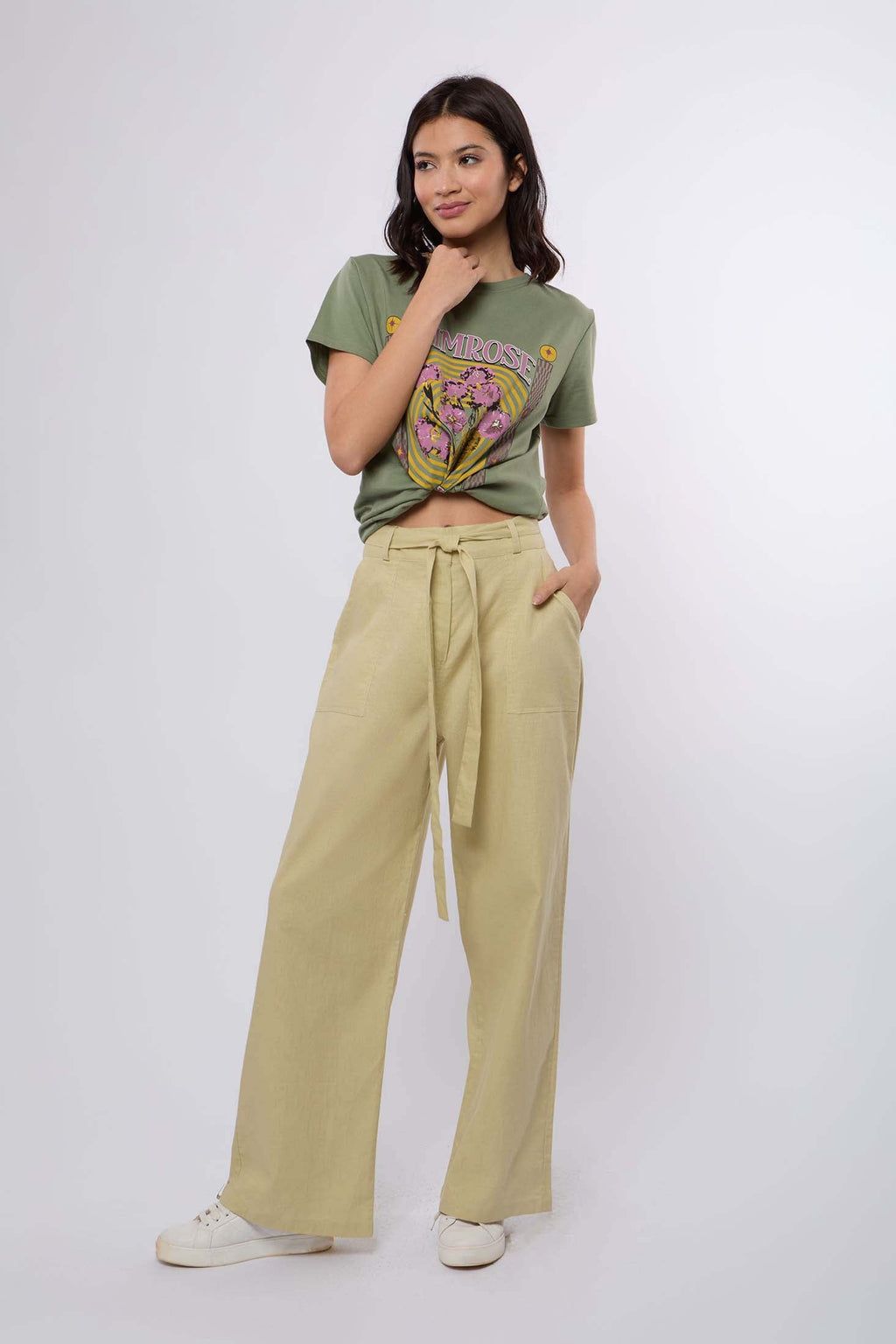 Women Pant Comfy Fit Khaki