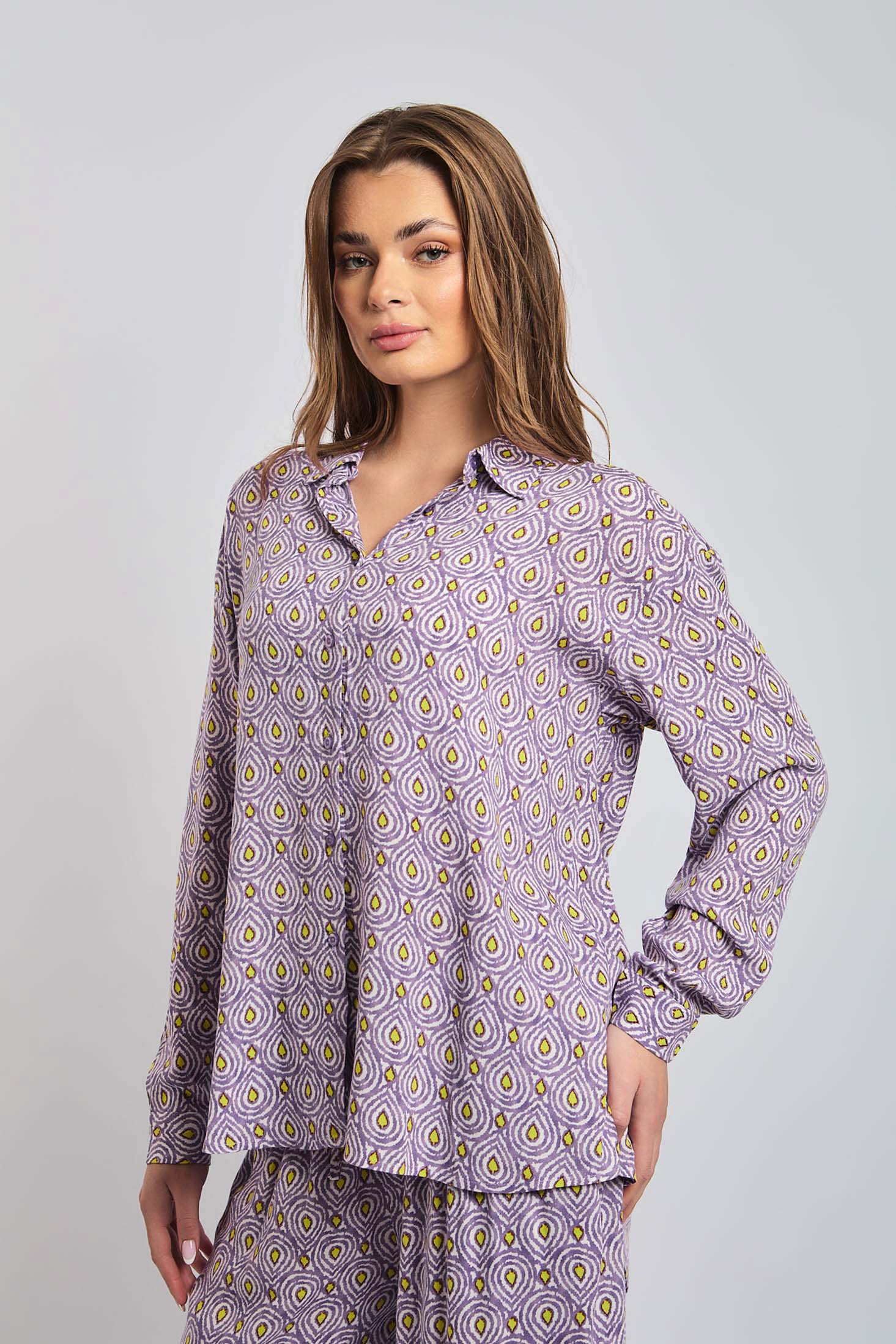 Women Blouse Cotton Long Sleeve Multicolor