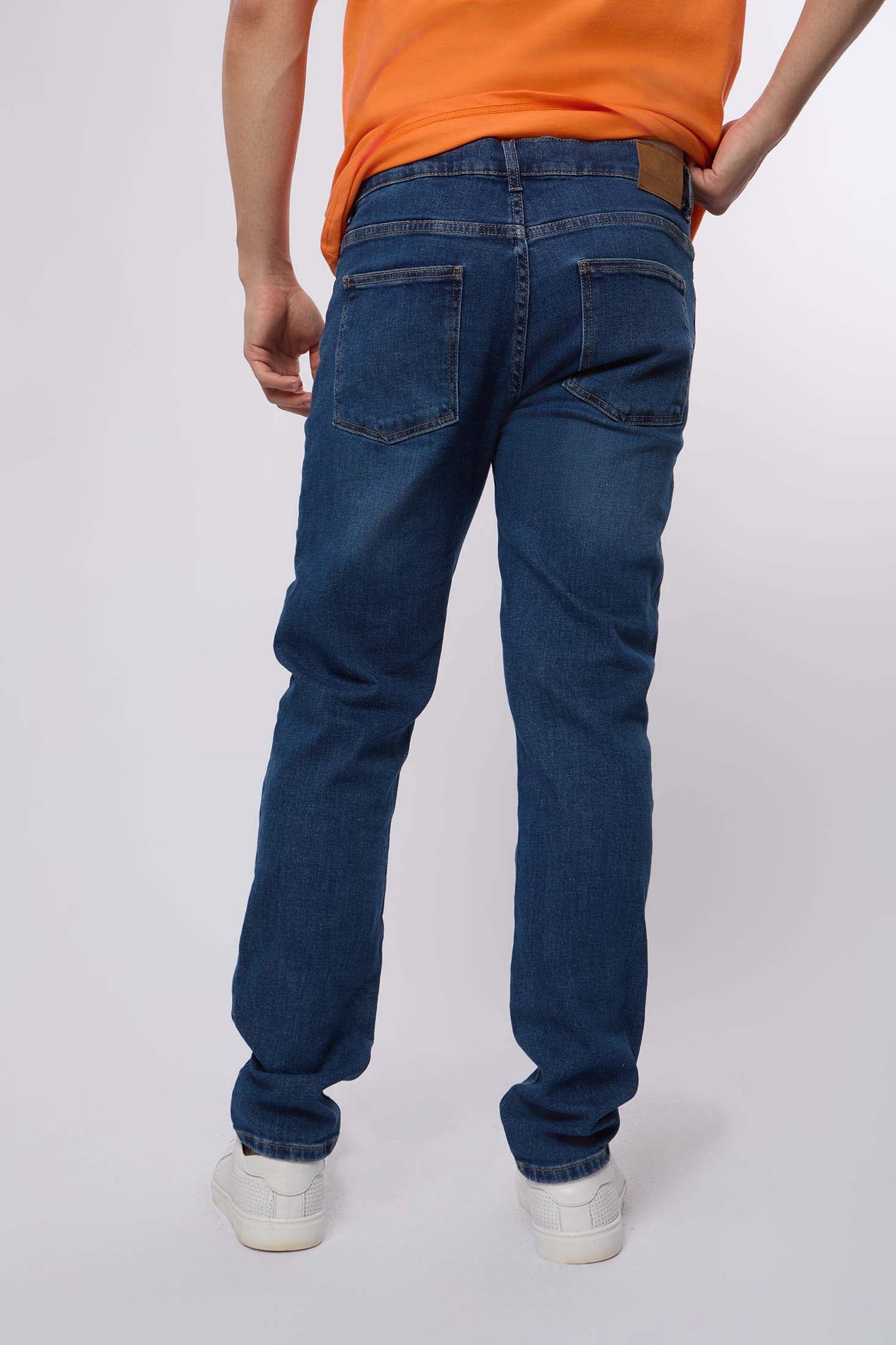 Women Denim Slim Straight Blue