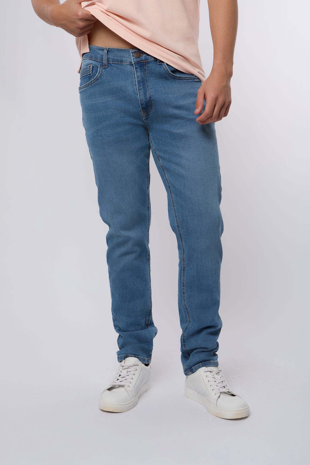 Women Denim Super High Waist Skinny Blue