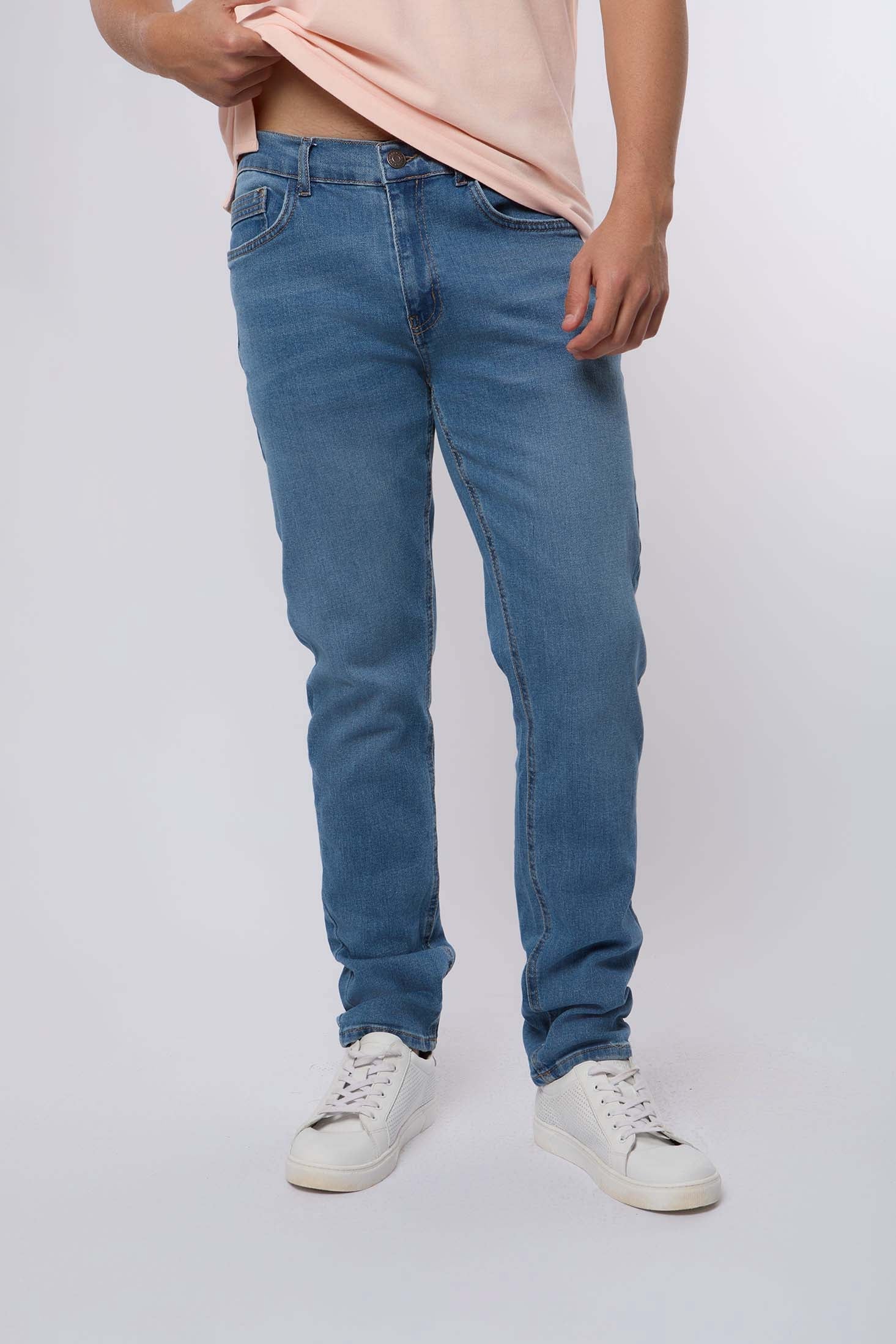 Women Denim Super High Waist Skinny Blue