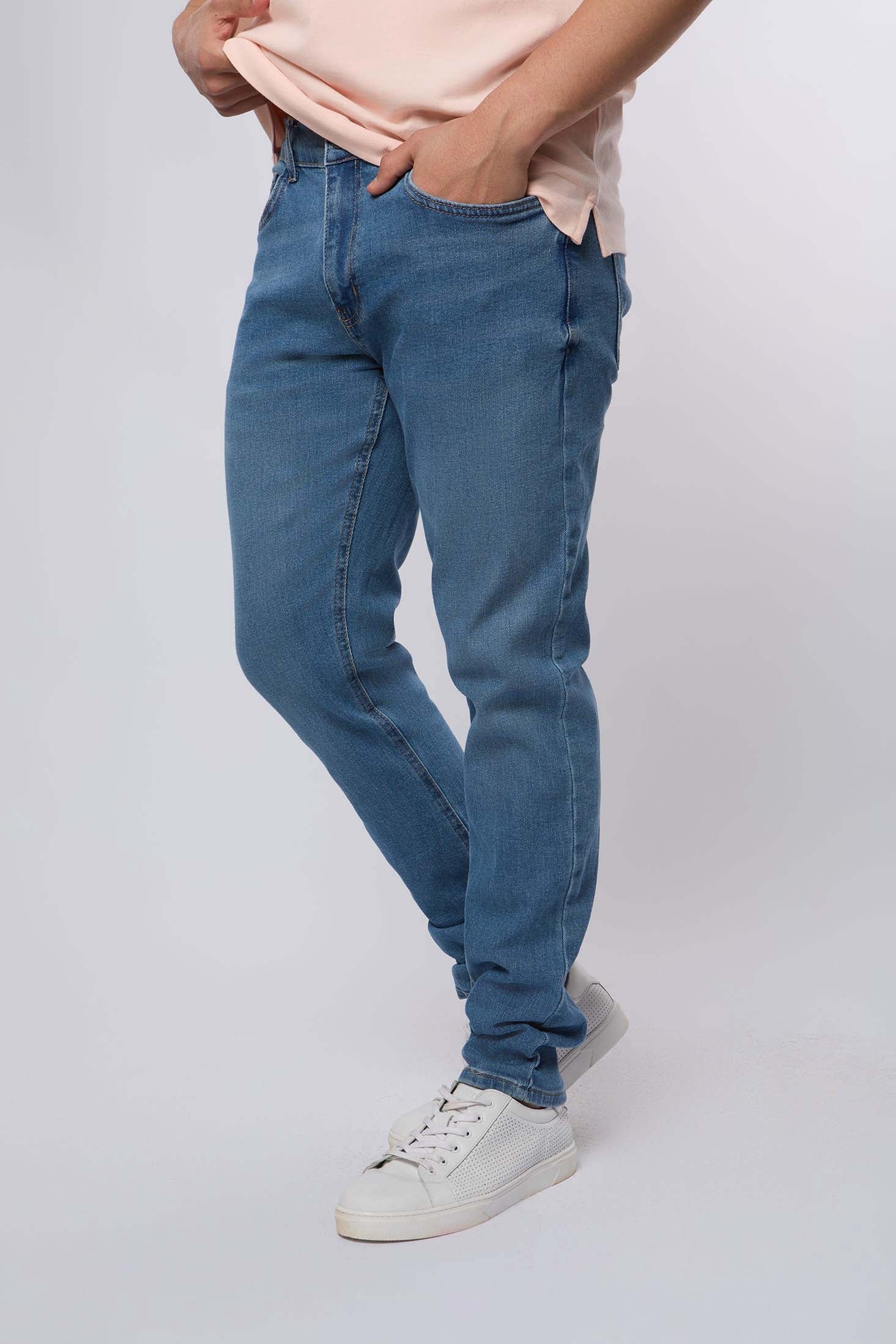 Women Denim Super High Waist Skinny Blue