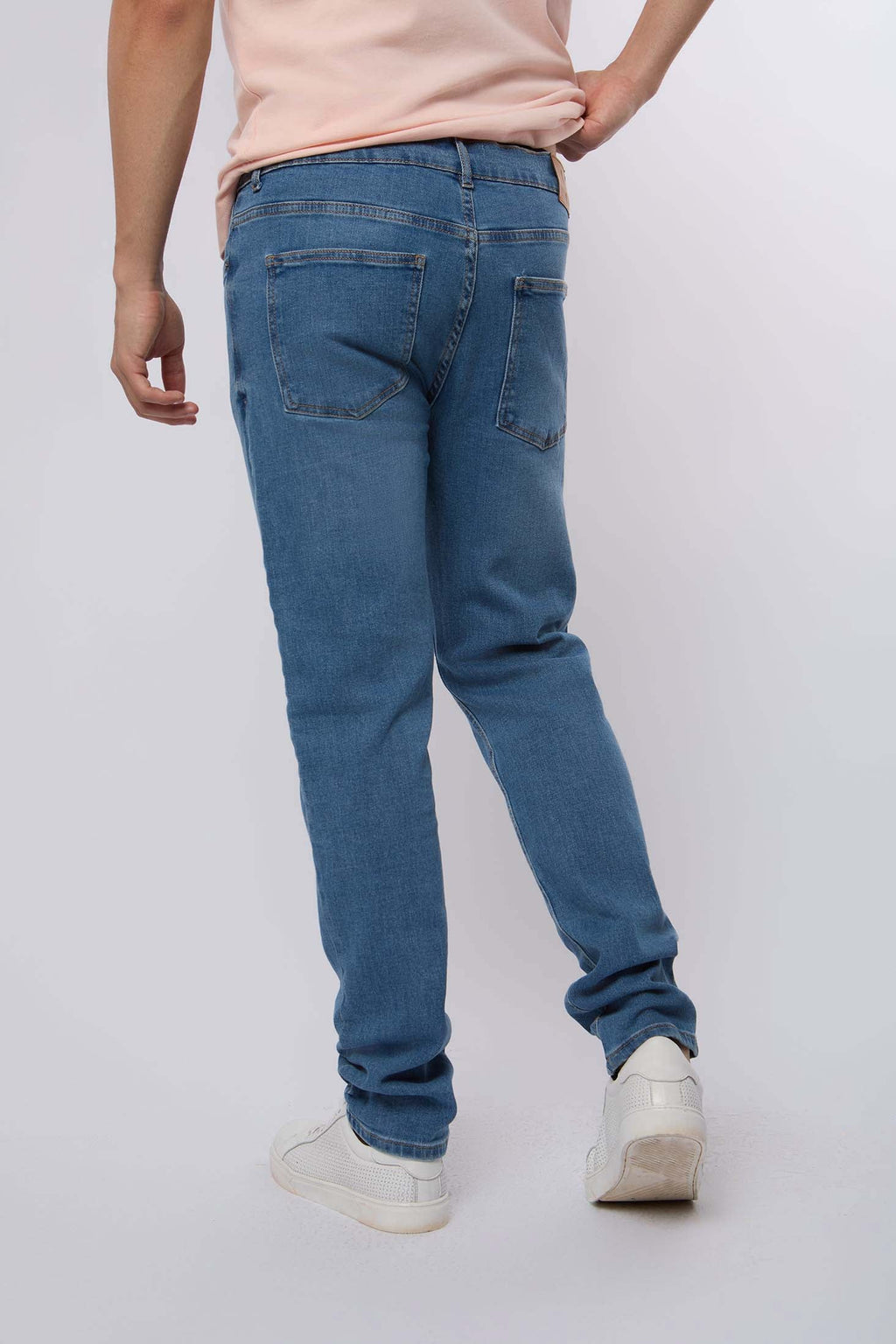 Women Denim Super High Waist Skinny Blue