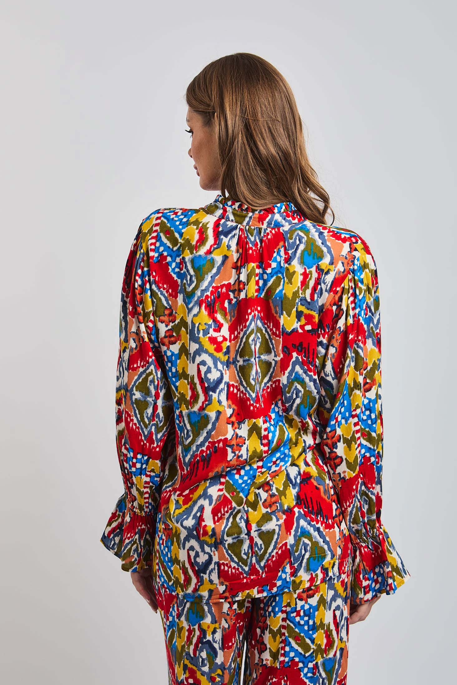 Women Blouse Viscose  Long Sleeve Multicolor
