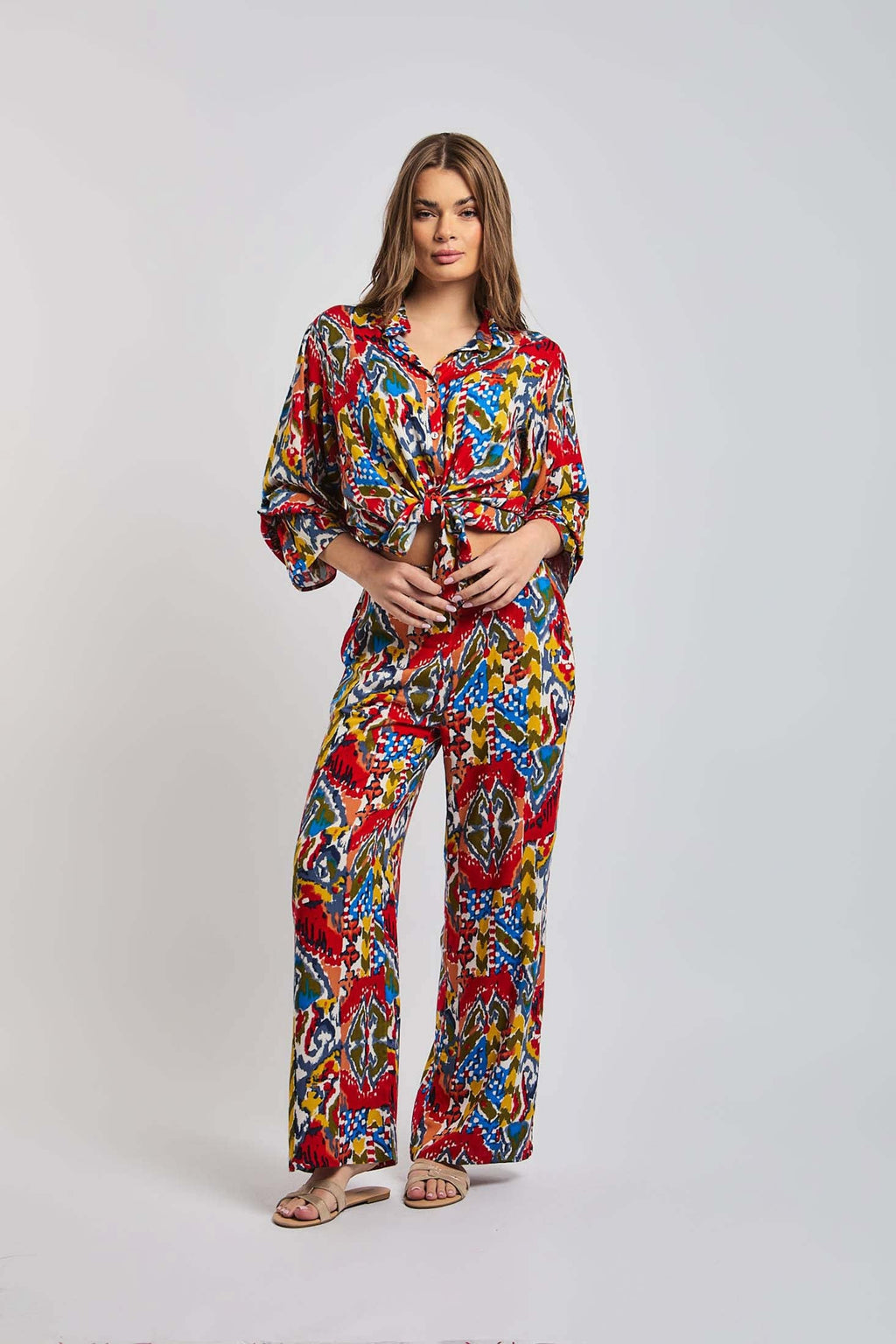 Women Blouse Viscose  Long Sleeve Multicolor