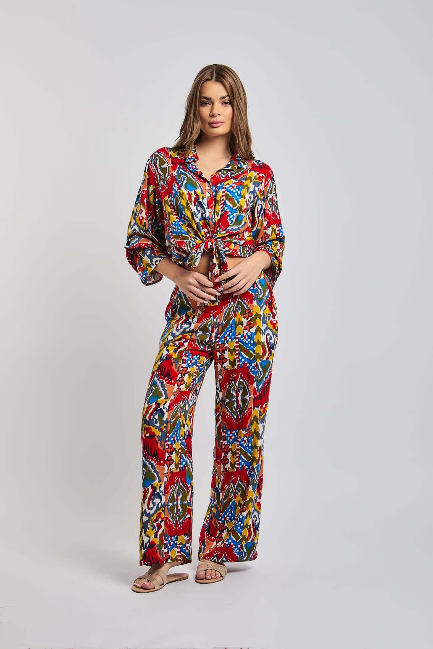 Women Blouse Viscose  Long Sleeve Multicolor