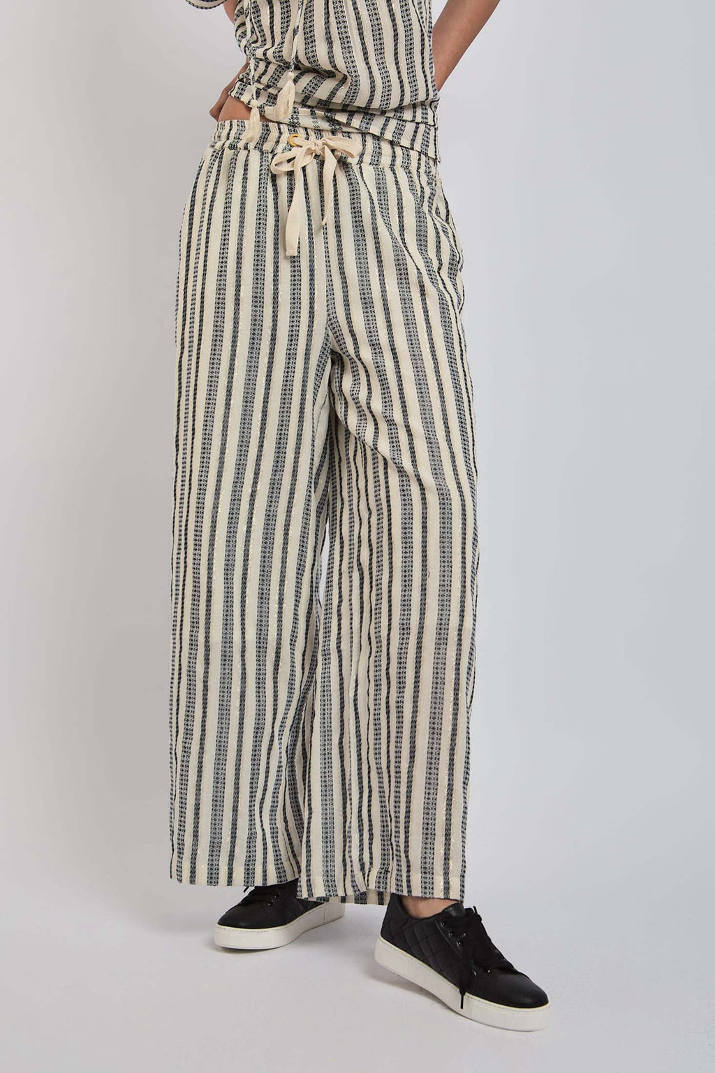Women Pant Wide Leg  Stripes Multicolor