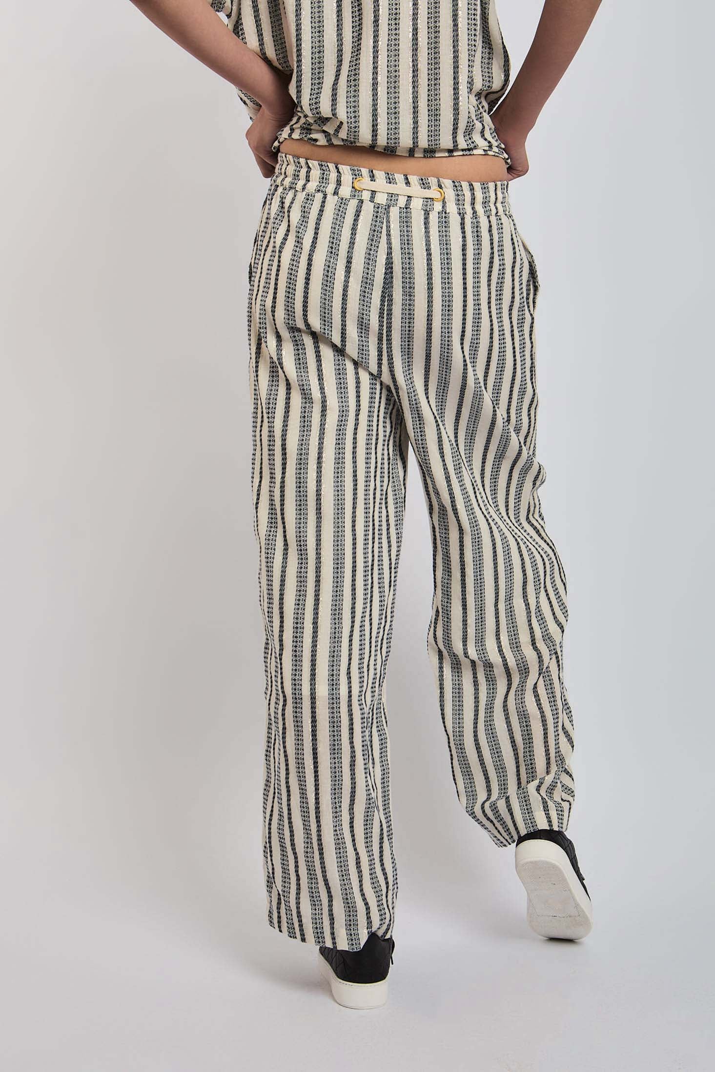 Women Pant Wide Leg  Stripes Multicolor