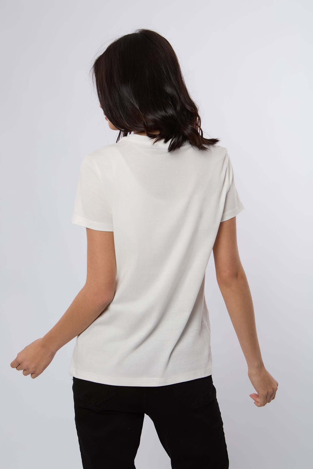 Women-T-Shirt  Regular FitWomen With Short Sleeves White