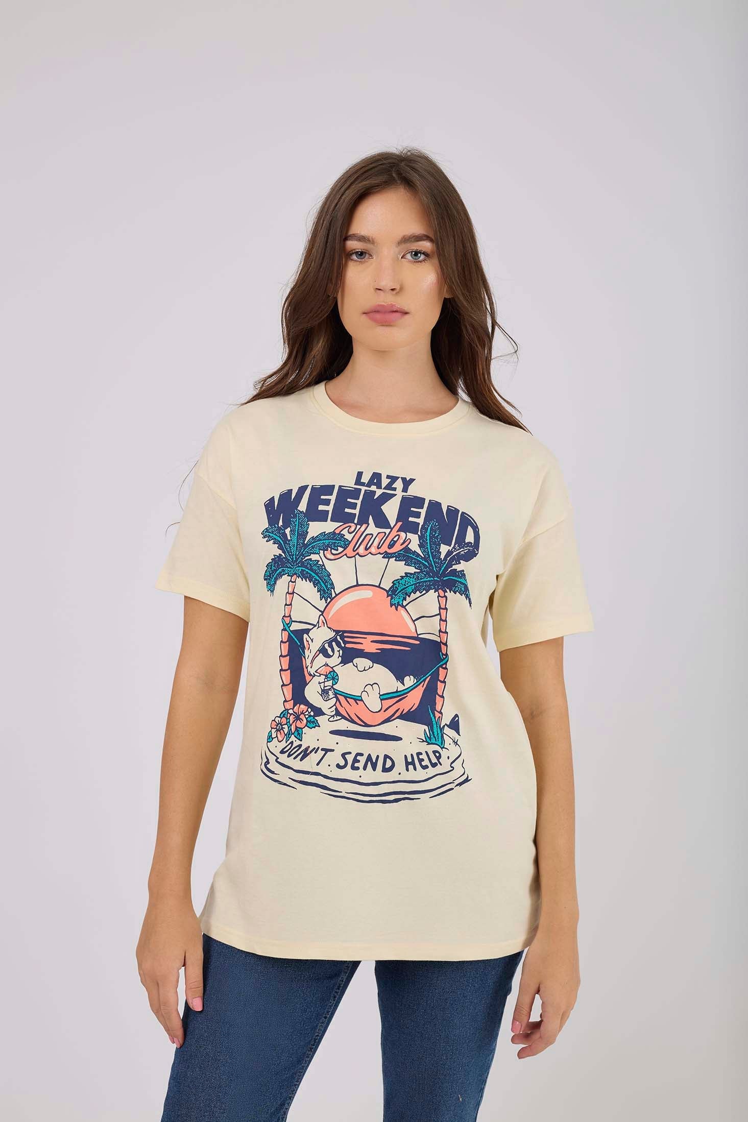 Women  T-Shirt Oversize With Short Sleeves orange