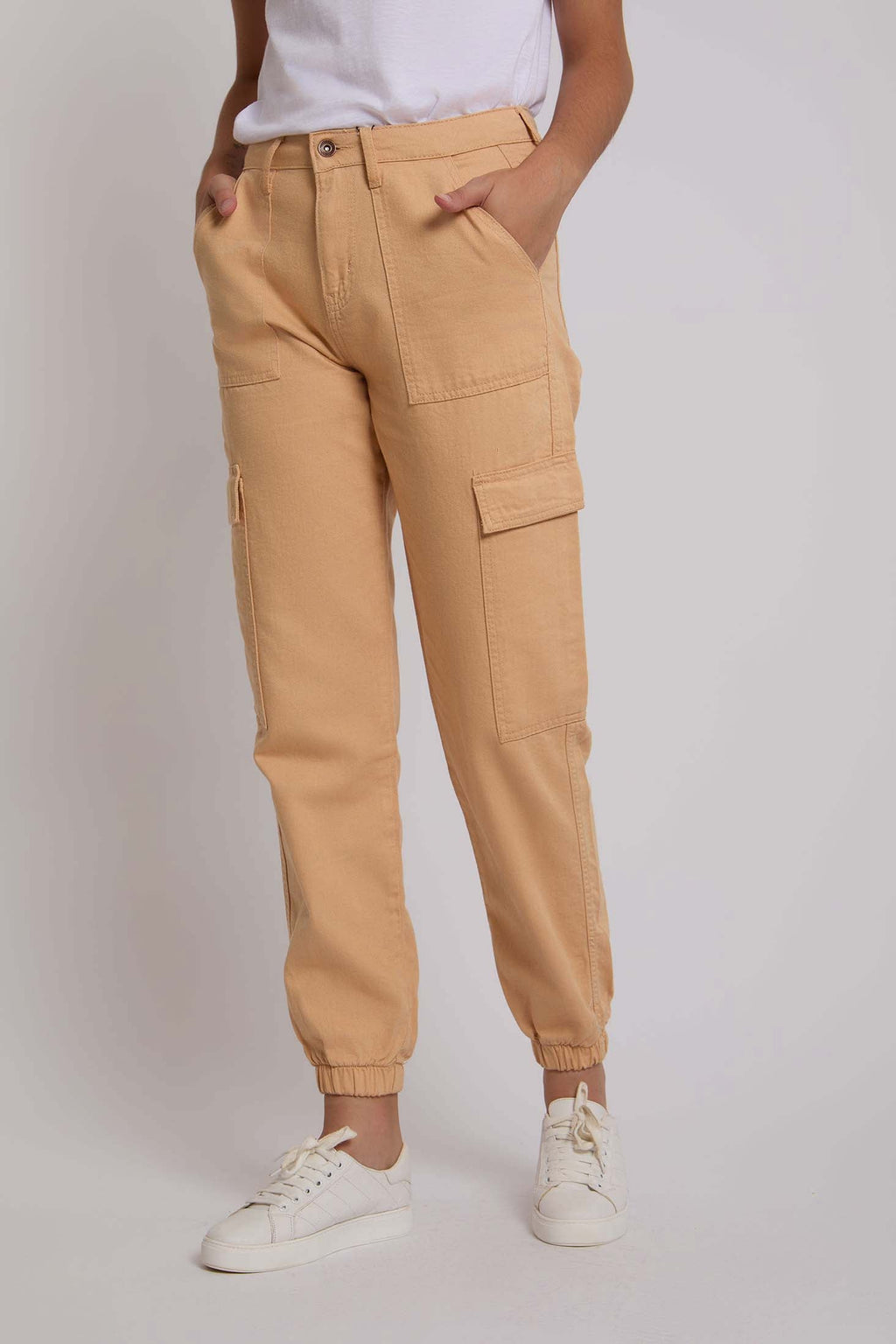 Women Pant Cargo Beige