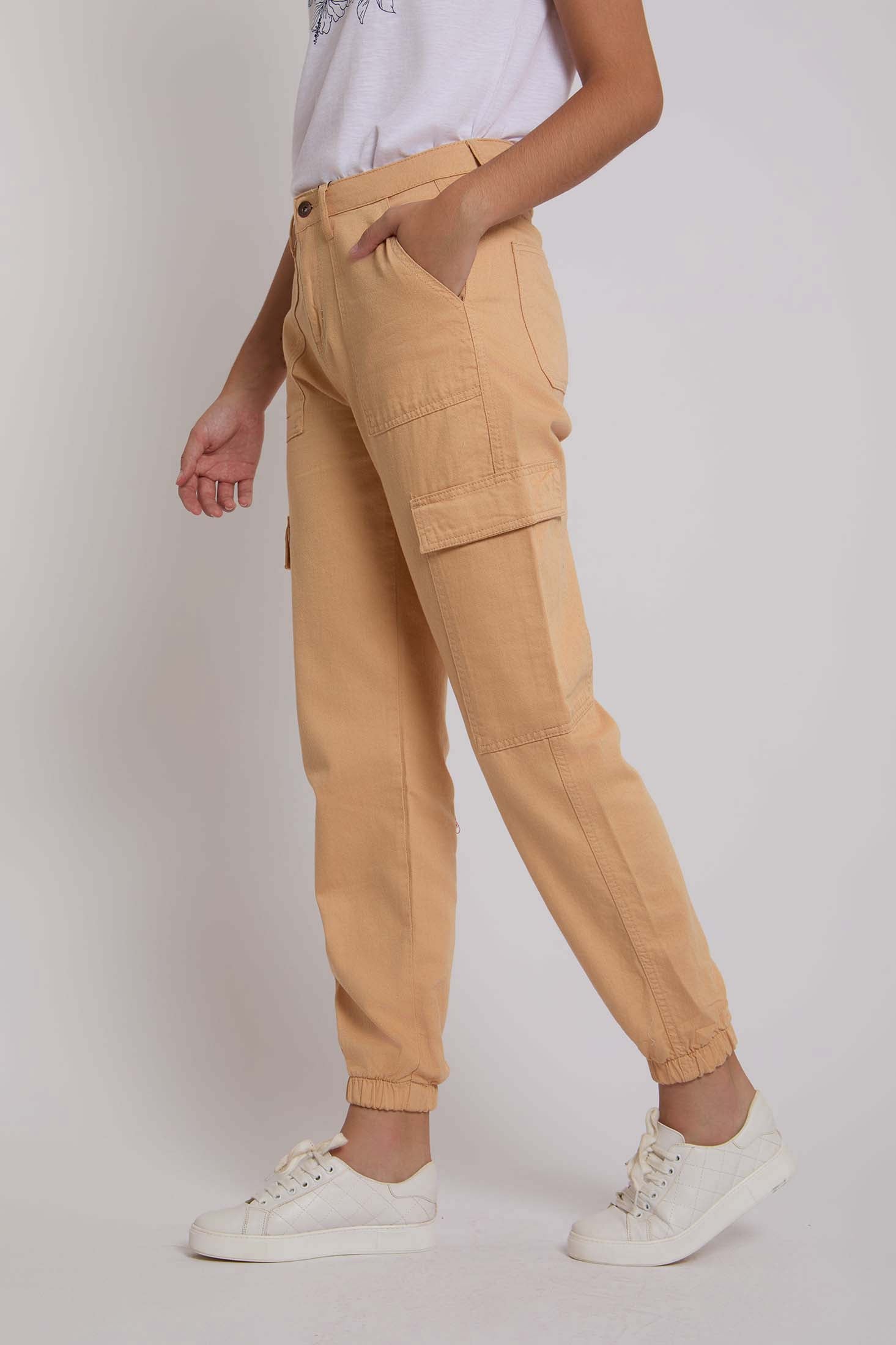 Women Pant Cargo Beige