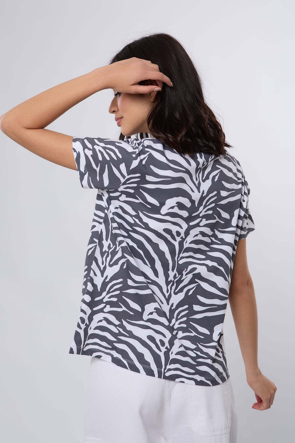 Women  T-Shirt Regular Fit With Short Sleeves Multicolor