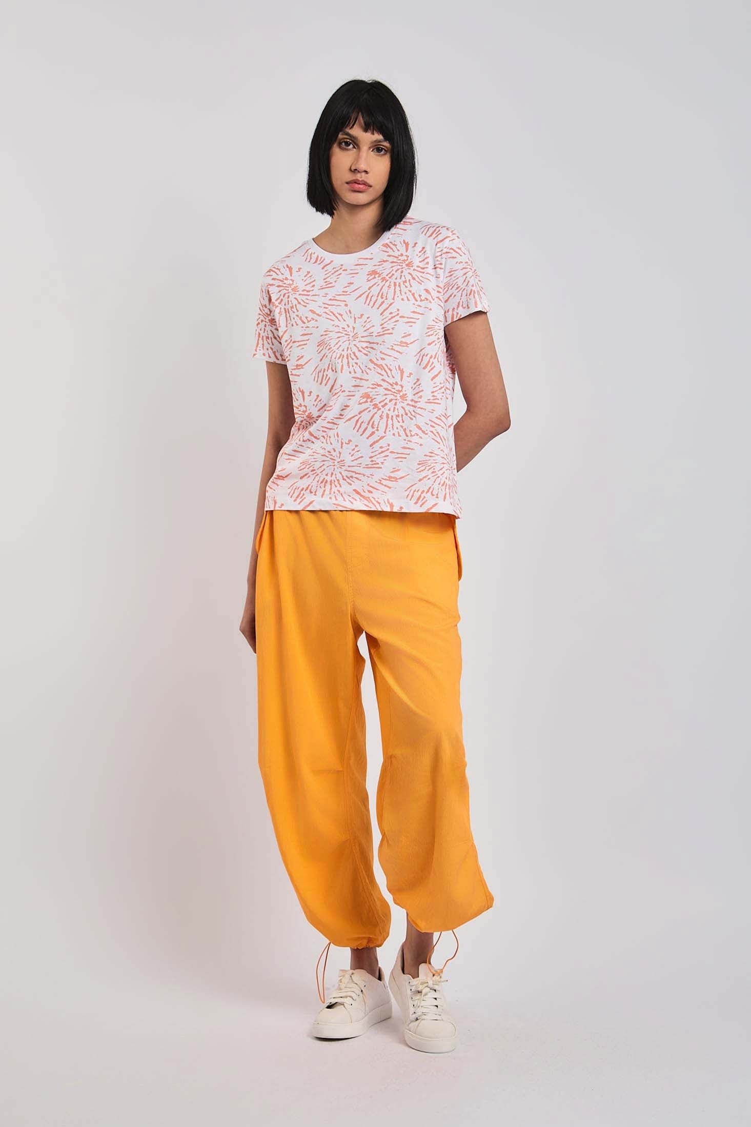 Women  T-Shirt Regular Fit With Short Sleeves Multicolor