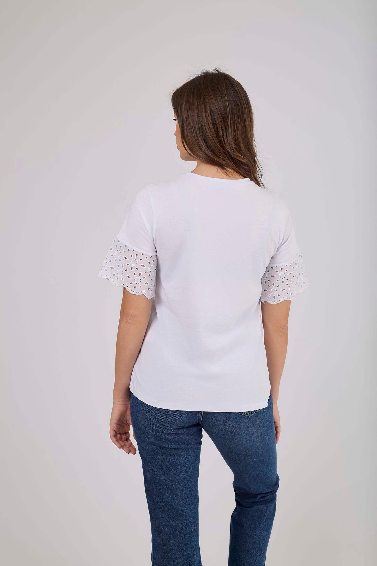 Women  T-Shirt Short Sleeve White