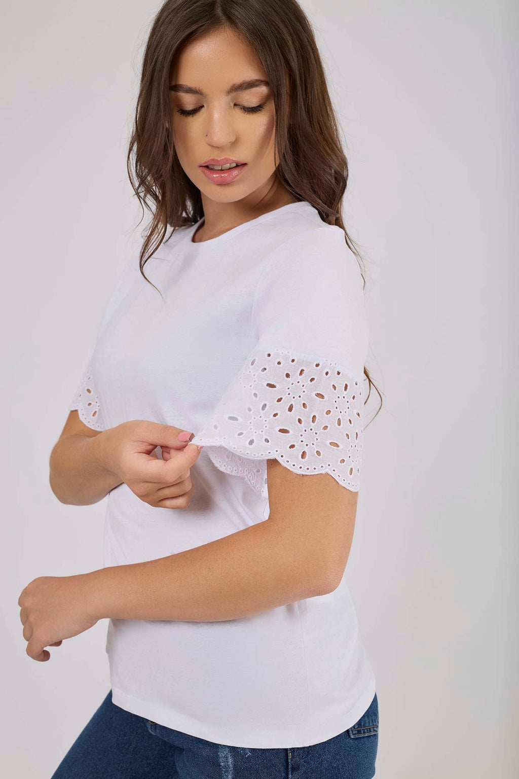 Women  T-Shirt Short Sleeve White