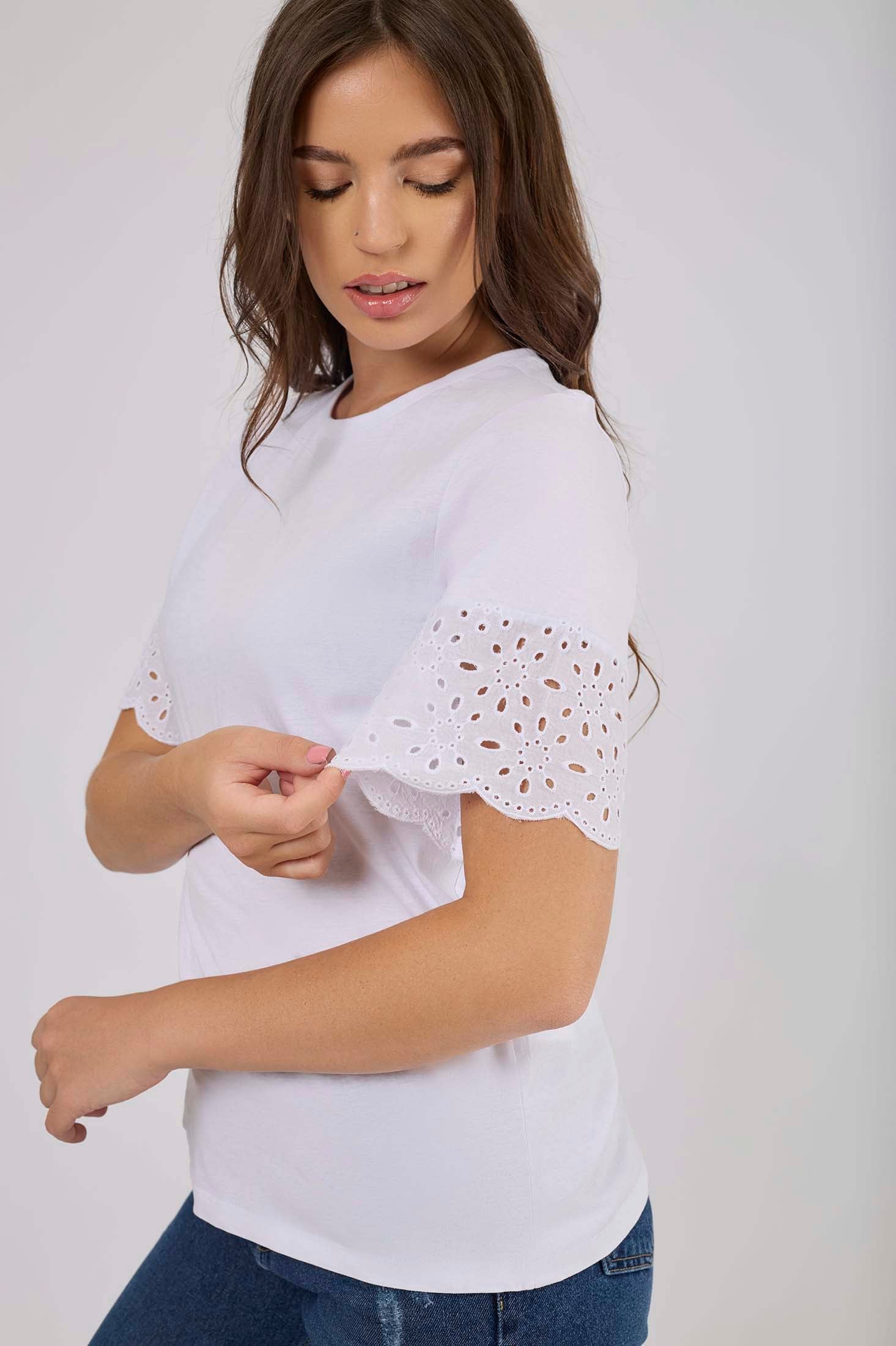 Women  T-Shirt Short Sleeve White