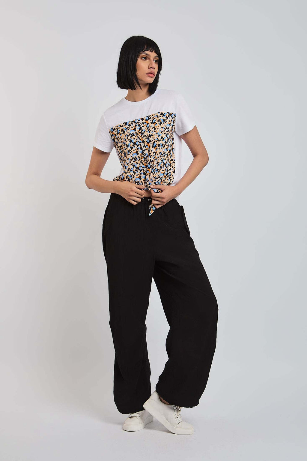 Women  T-Shirt Scarf T-Shirt Multicolor