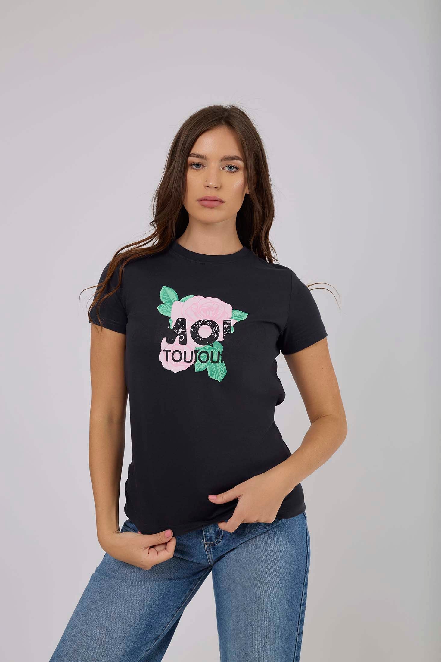 Women-T-Shirt  Regular Fit Women With Short Sleeves