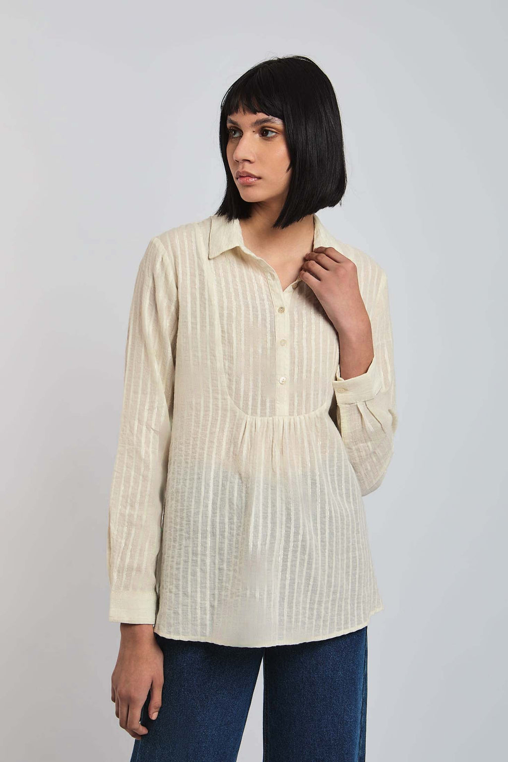 Women Blouse Cotton Long Sleeve Multicolor