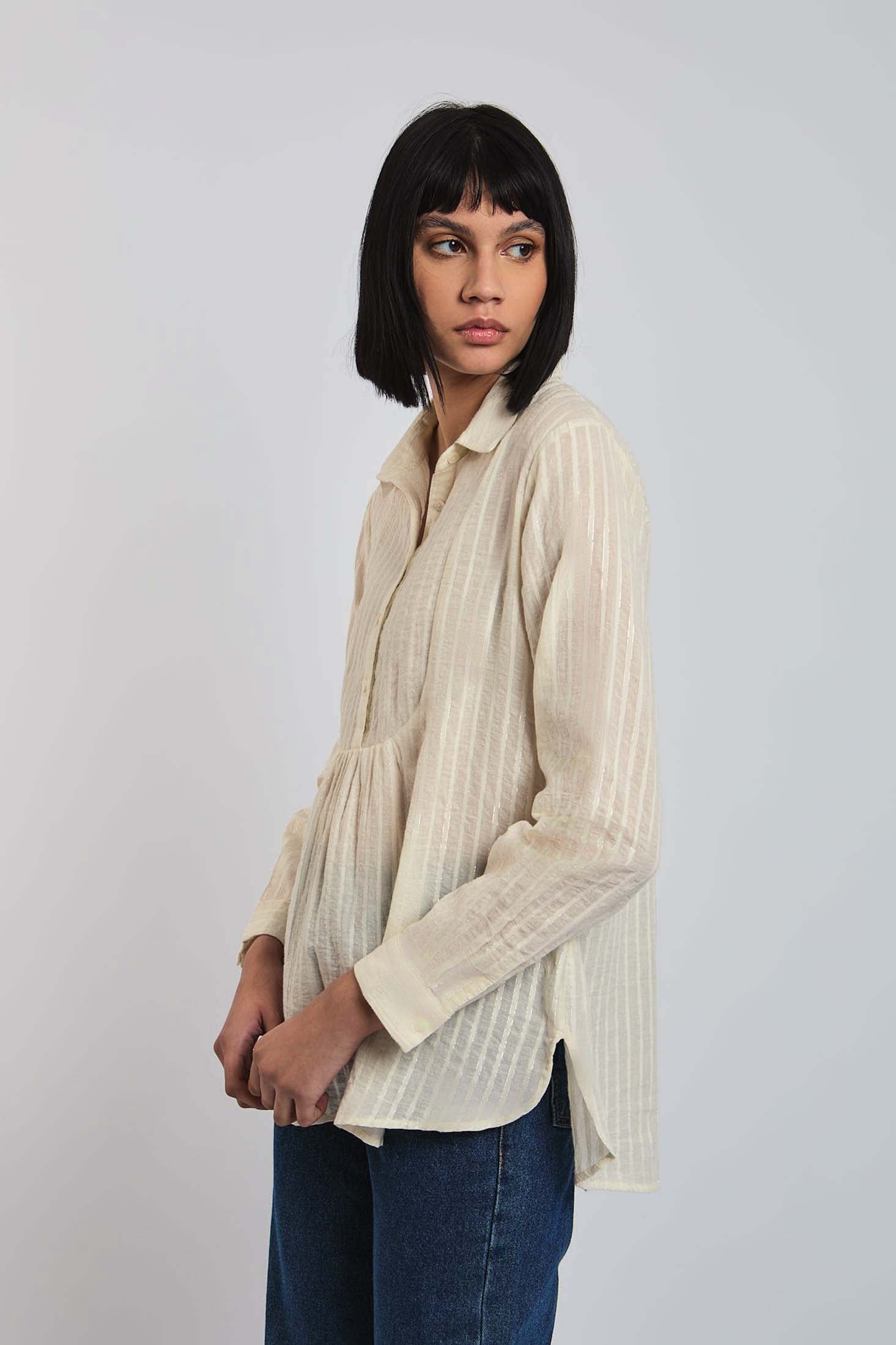 Women Blouse Cotton Long Sleeve Multicolor