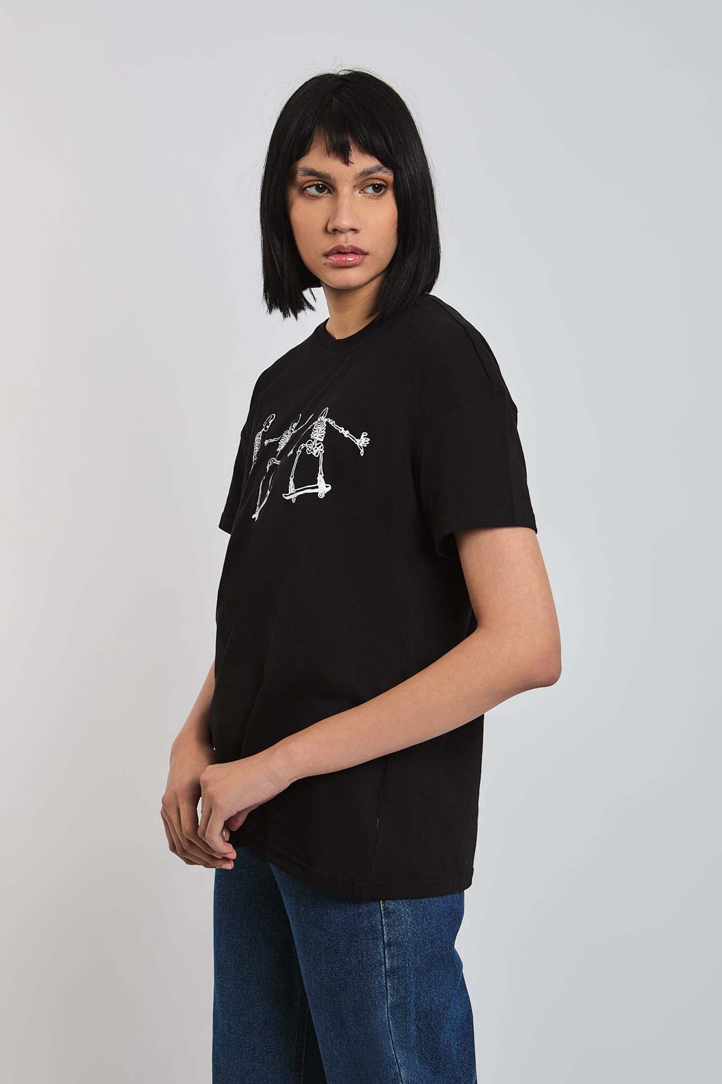 Women-T-Shirt  OversizeWomen With Short Sleeves Black