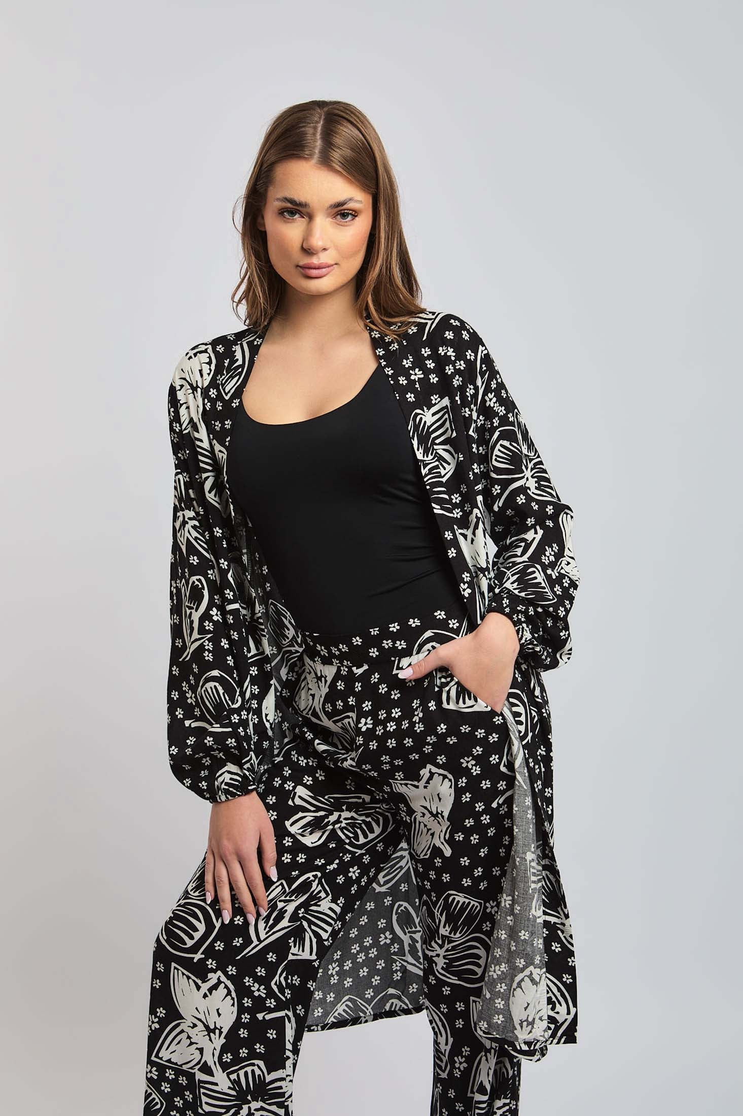 Women Kimono Viscose Long Multicolor