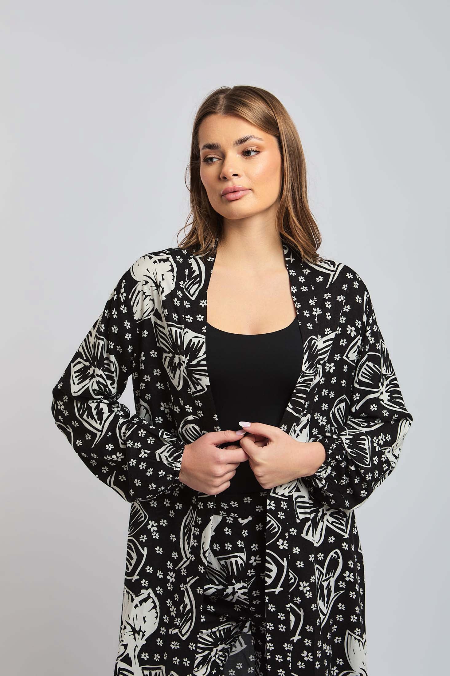 Women Kimono Viscose Long Multicolor