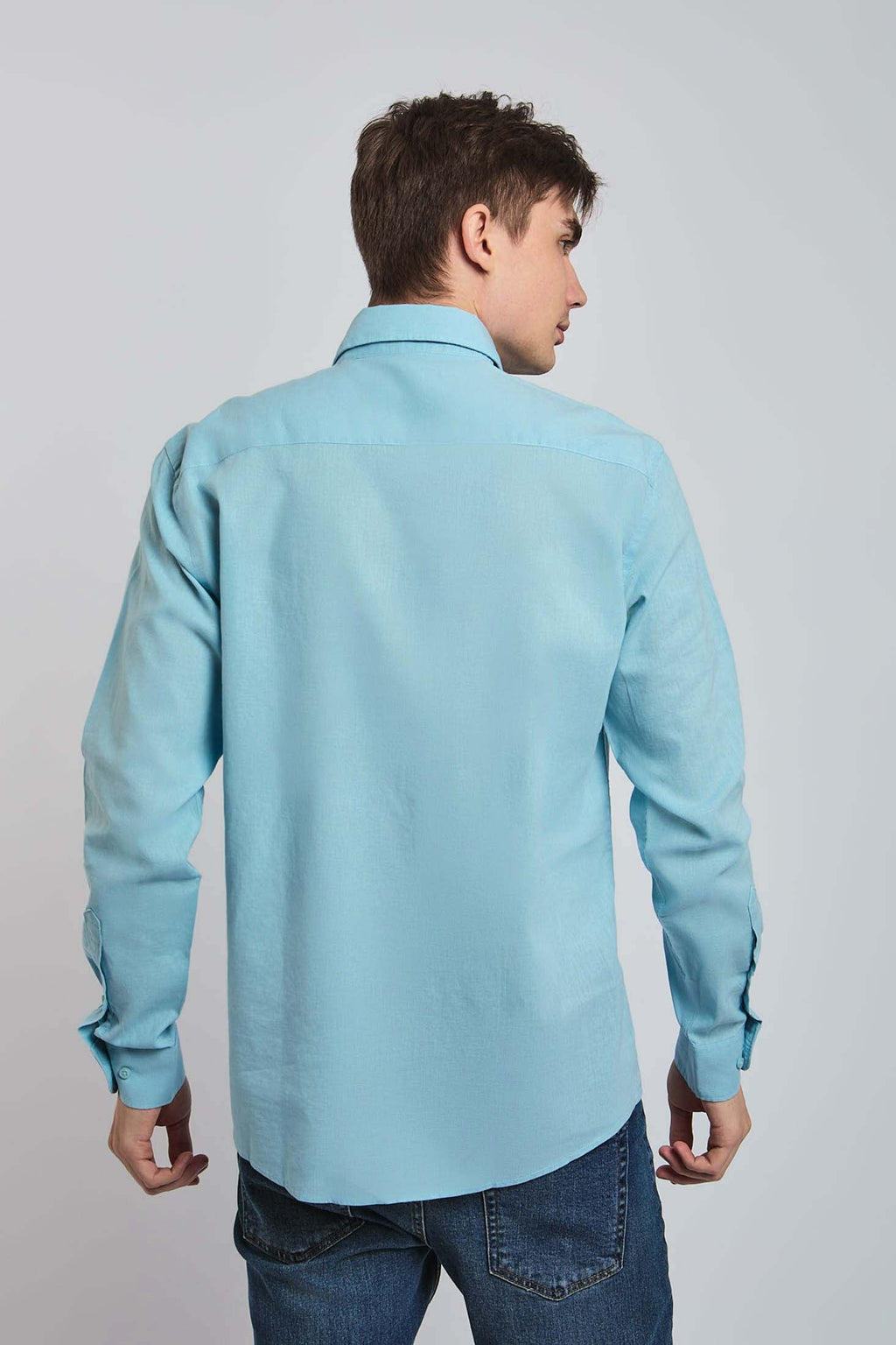 Men stripped shirt Baby Blue