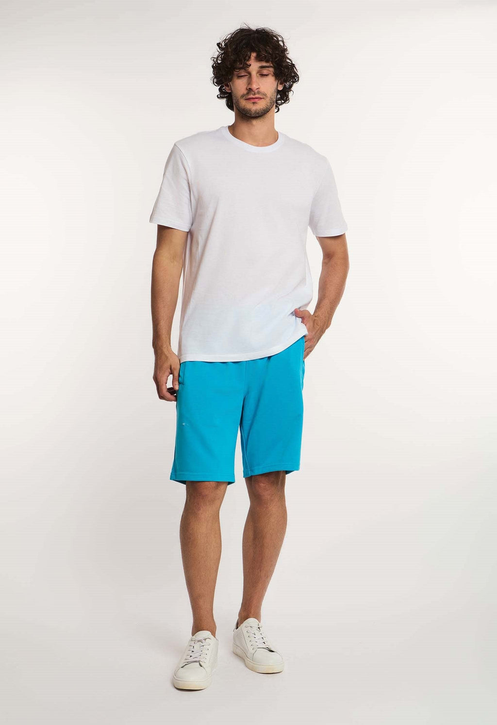 MEN  T-Shirt Casual Regular Fit Cotton T-Shirt White