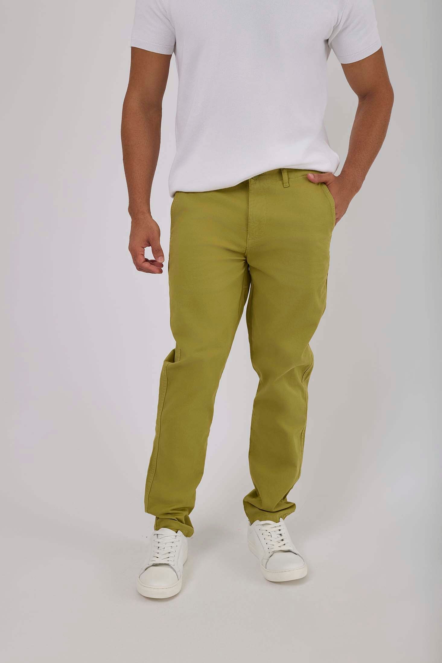 Men Pant Slim Fit Chino Green