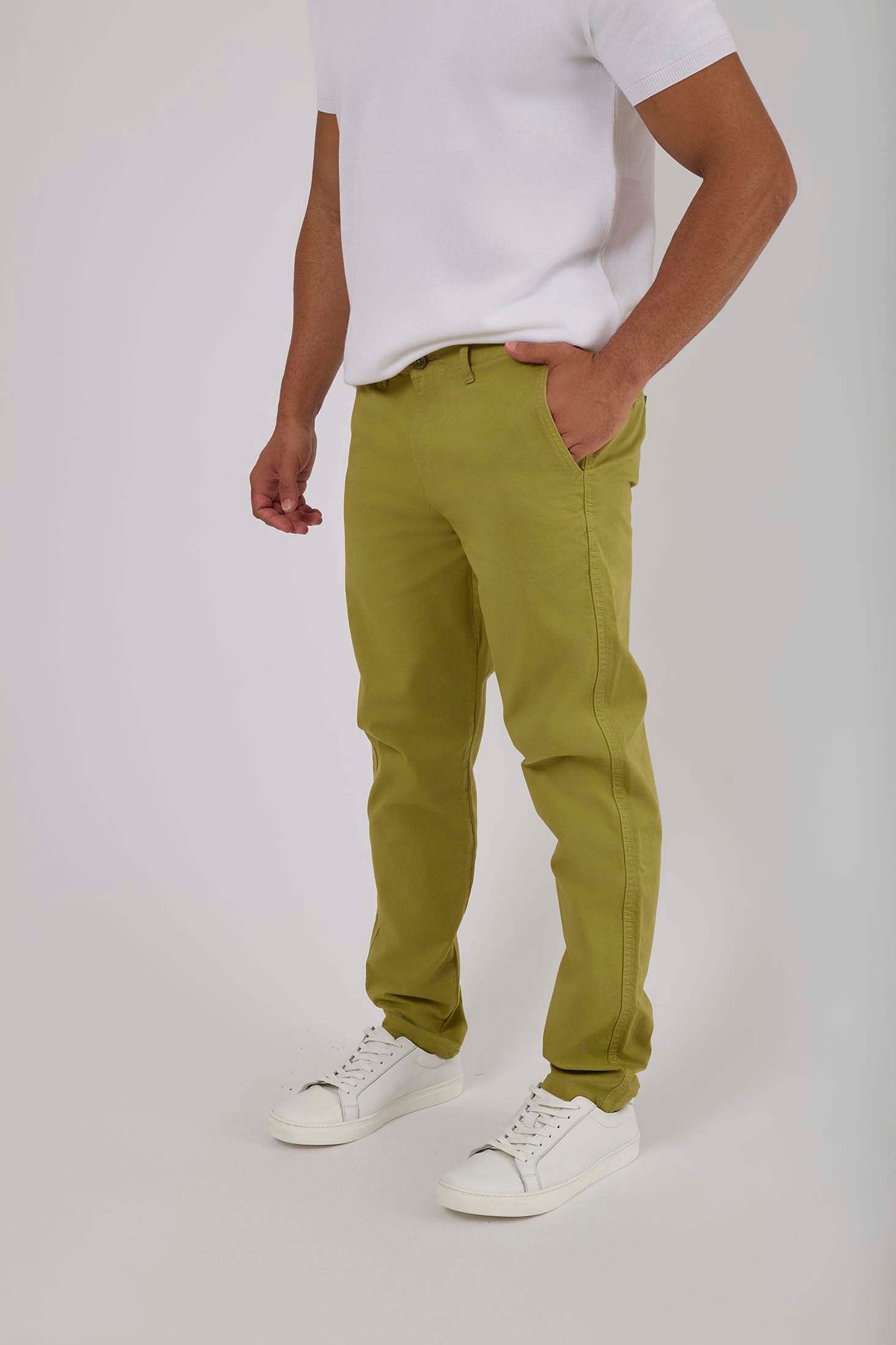 Men Pant Slim Fit Chino Green