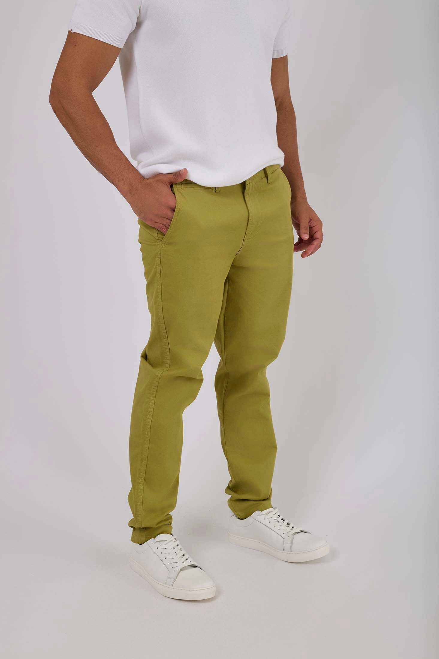 Men Pant Slim Fit Chino Green