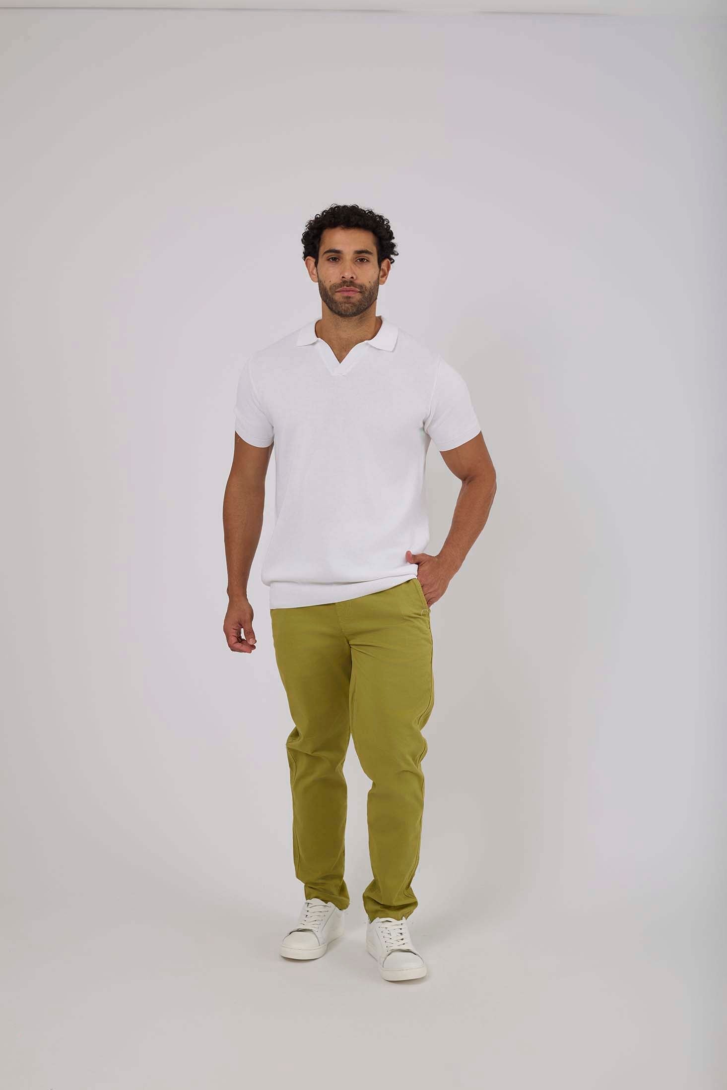 Men Pant Slim Fit Chino Green