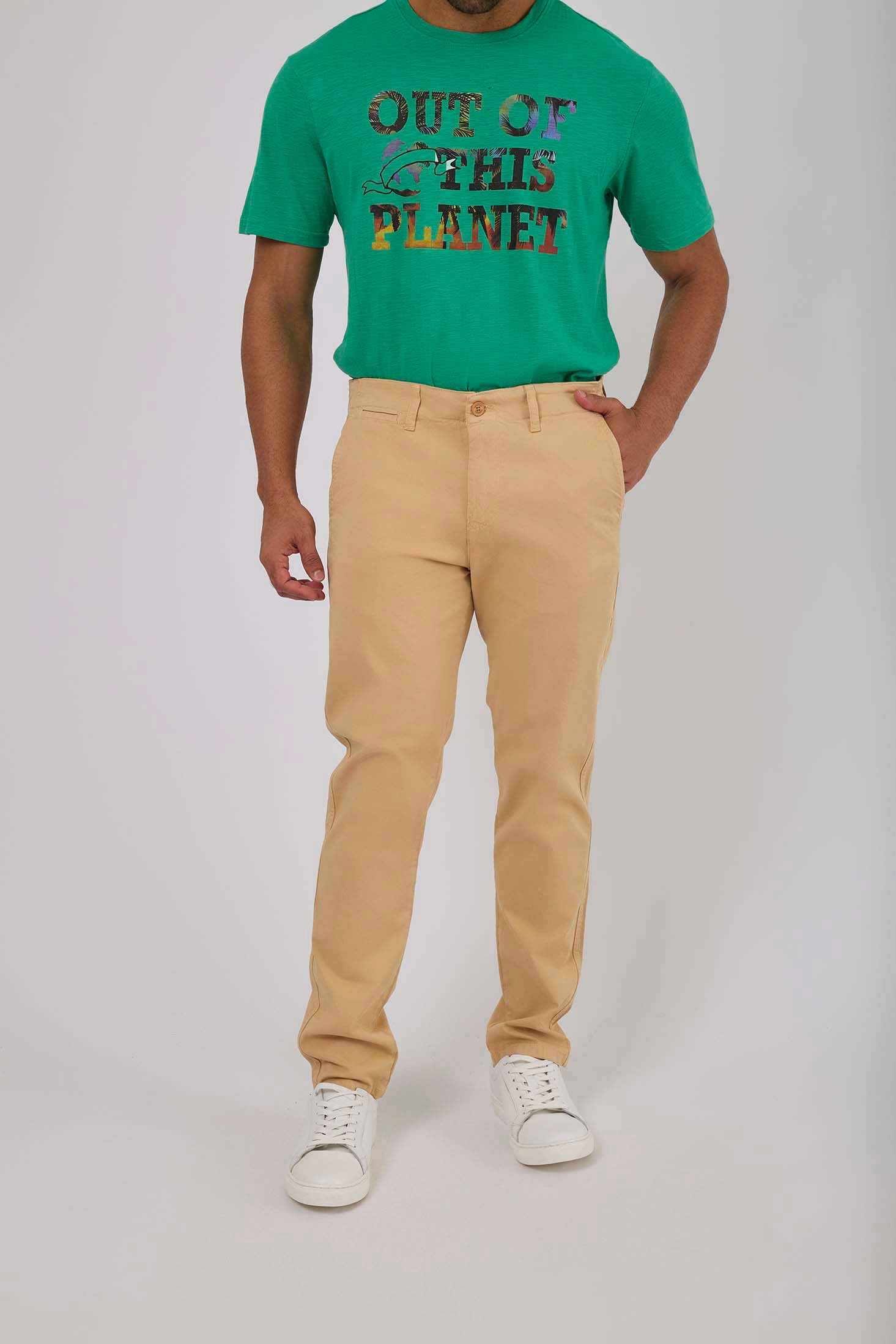 Men Pant Slim Fit Chino Beige