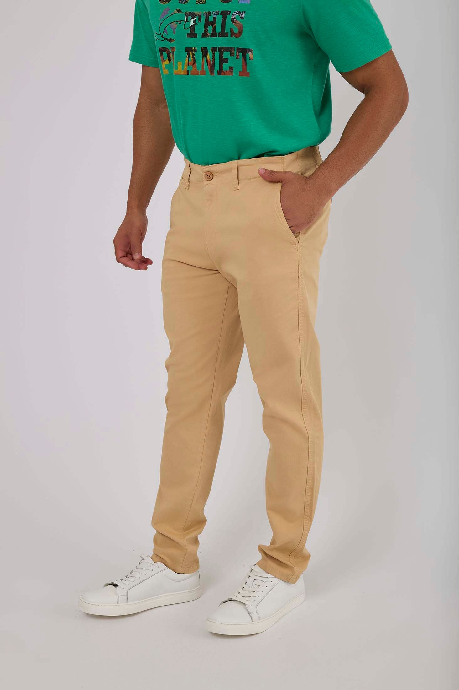 Men Pant Slim Fit Chino Beige