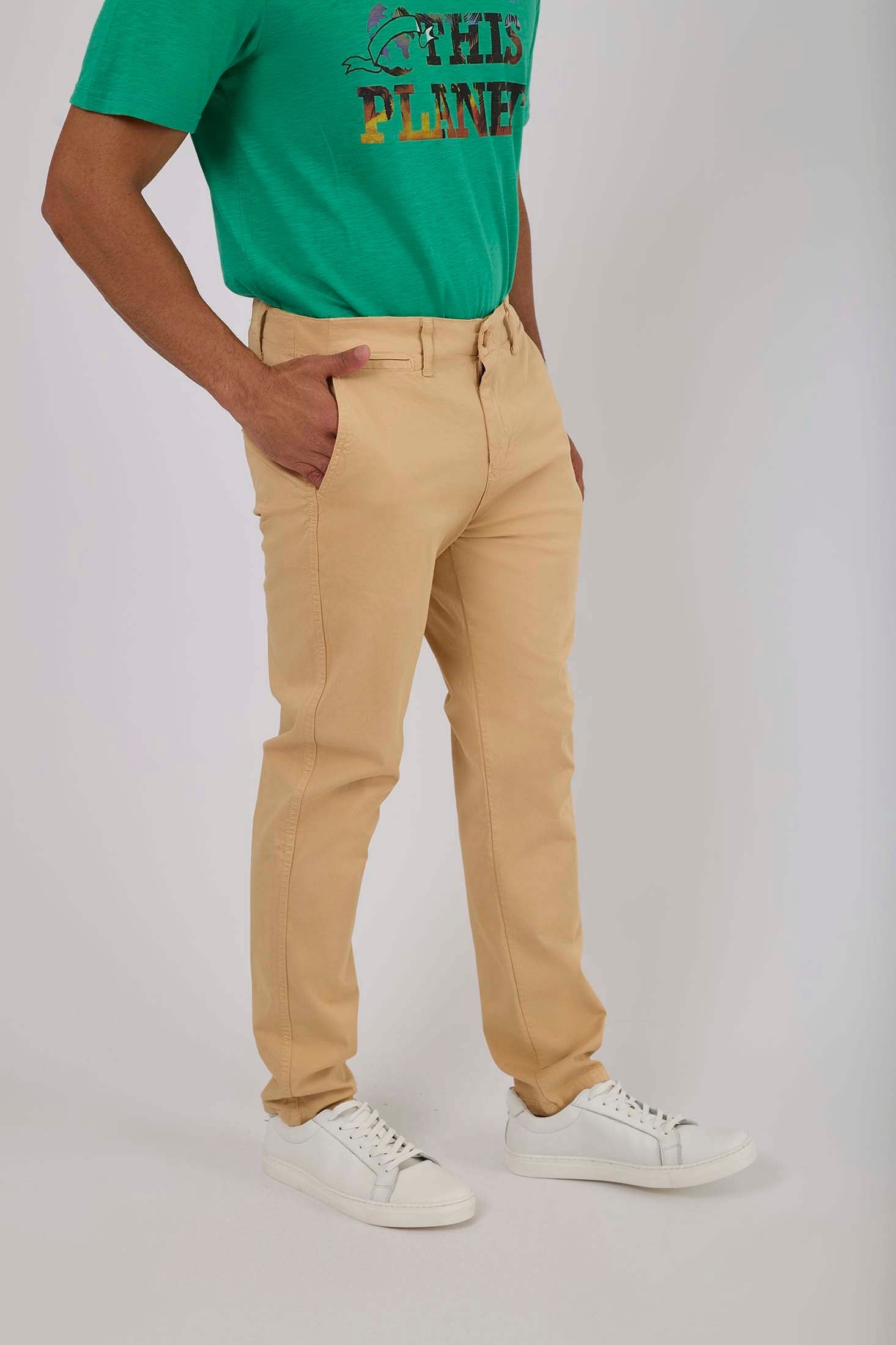 Men Pant Slim Fit Chino Beige