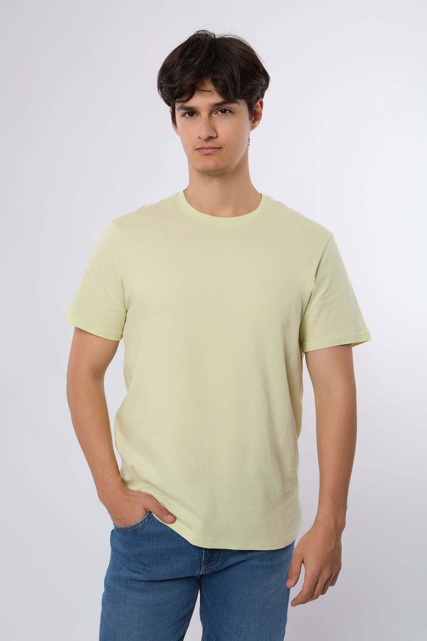Men T-Shirt butter yellow